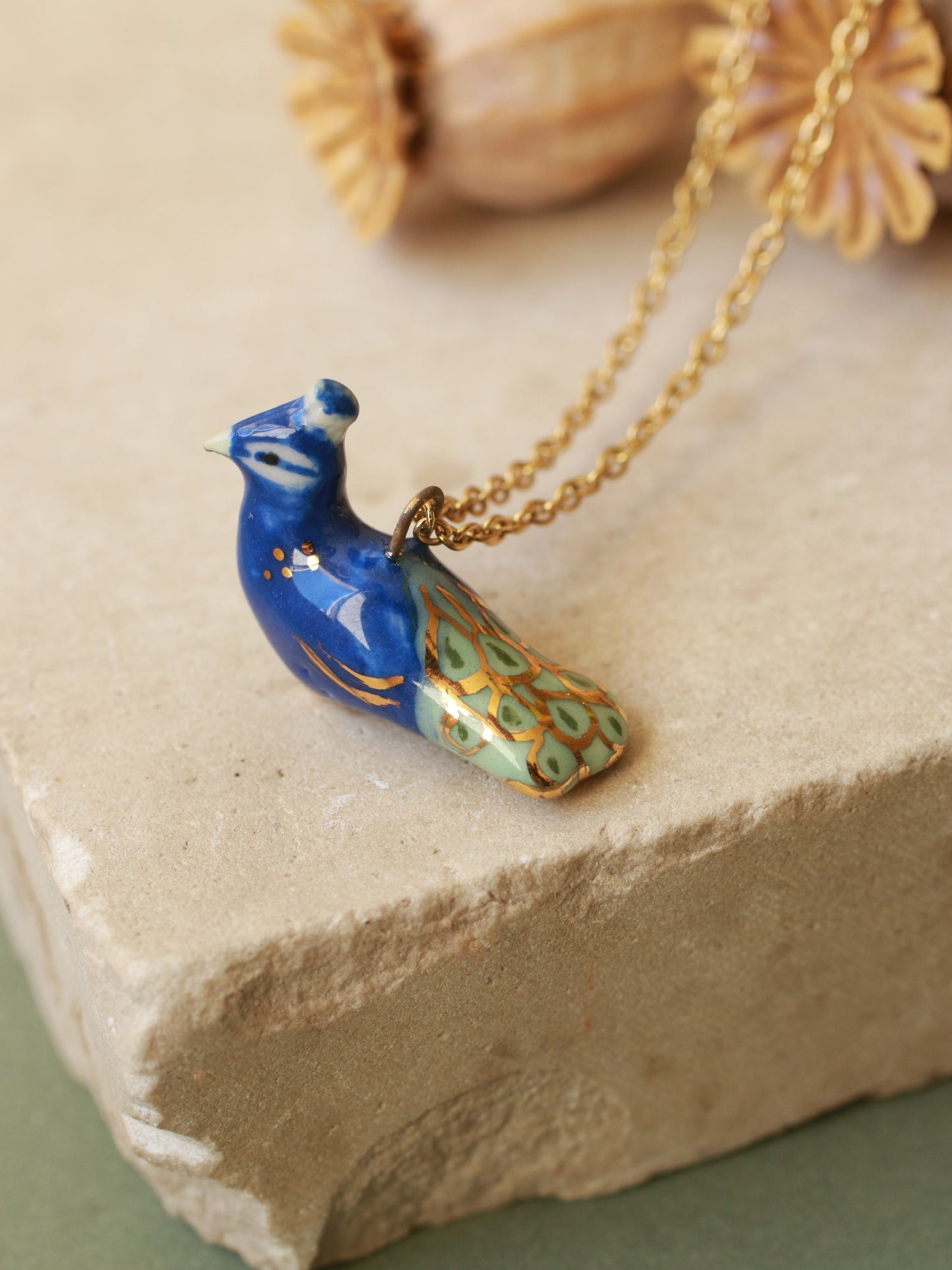 Peacock necklace
