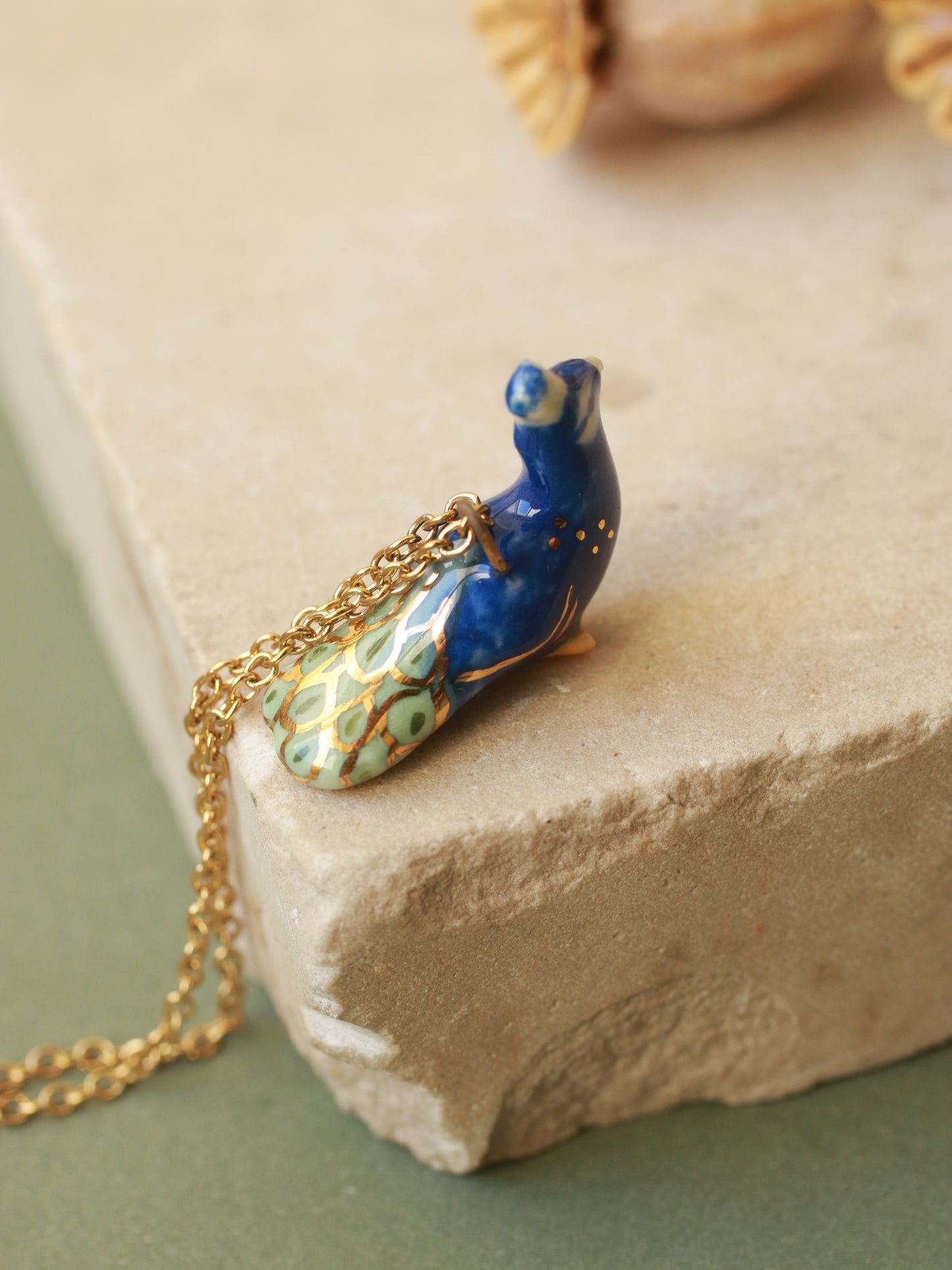 Peacock necklace