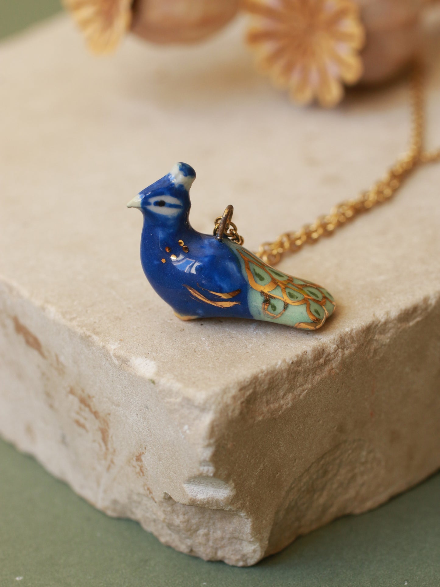 Peacock necklace