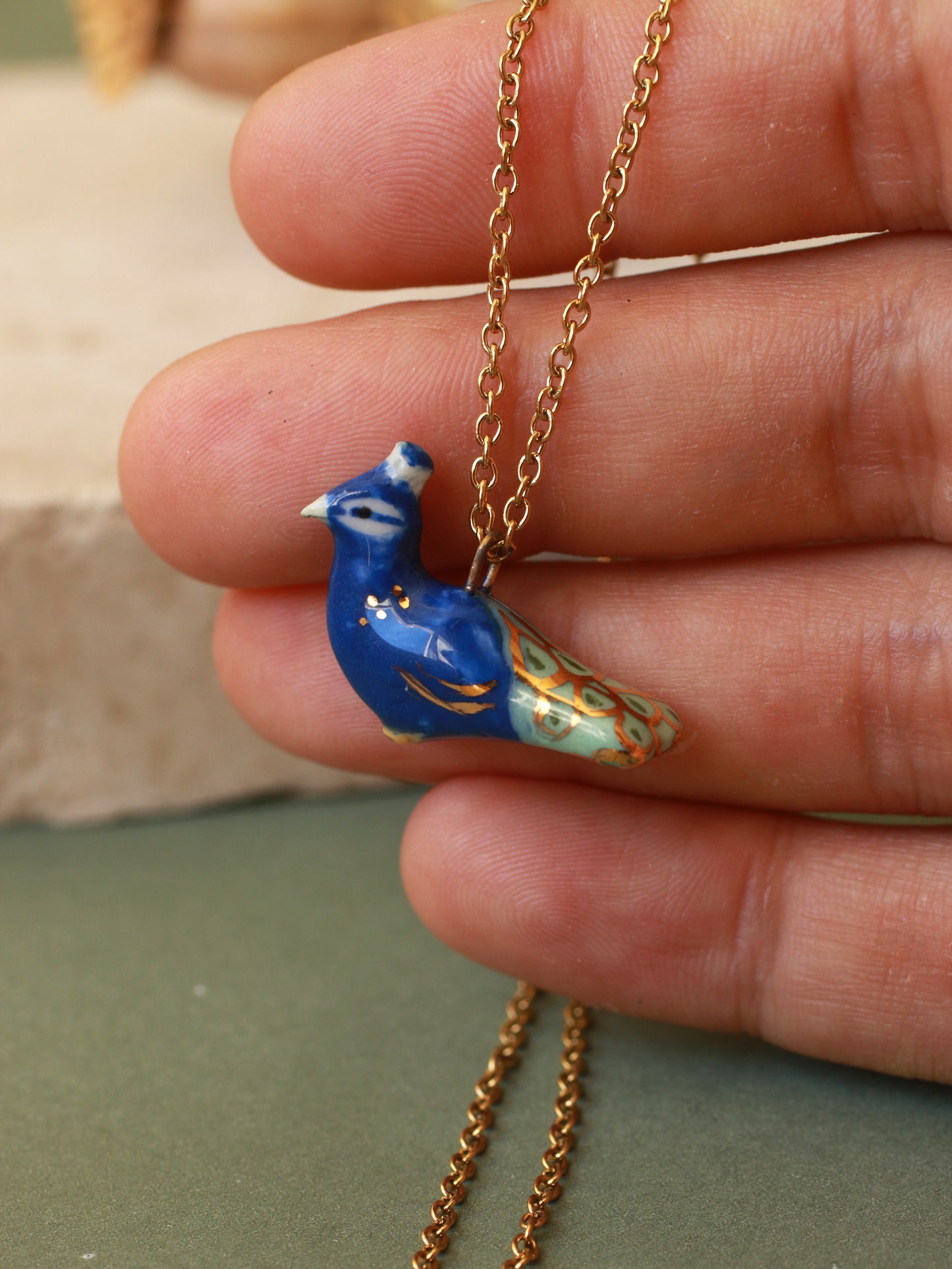 Peacock necklace