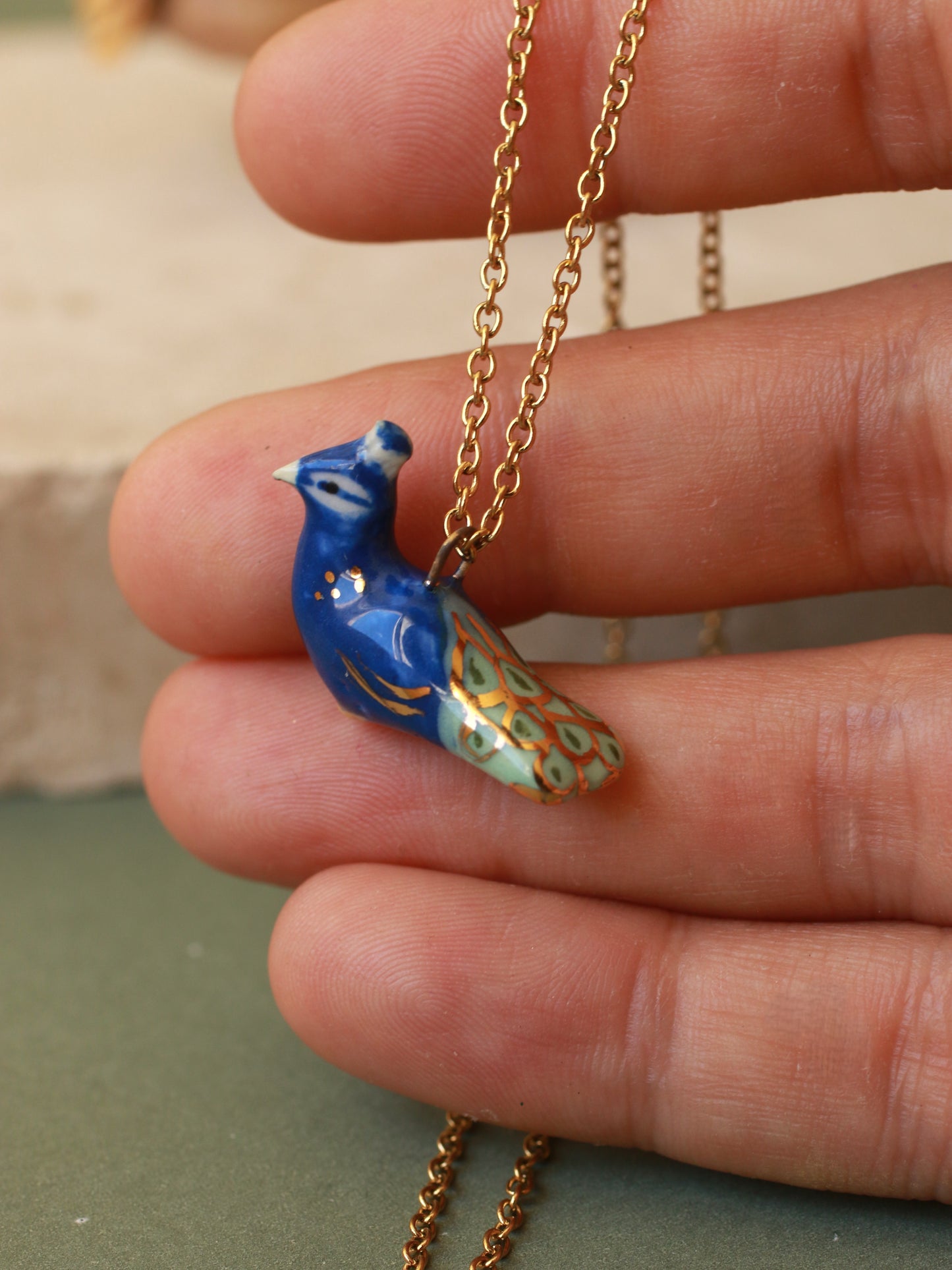 Peacock necklace