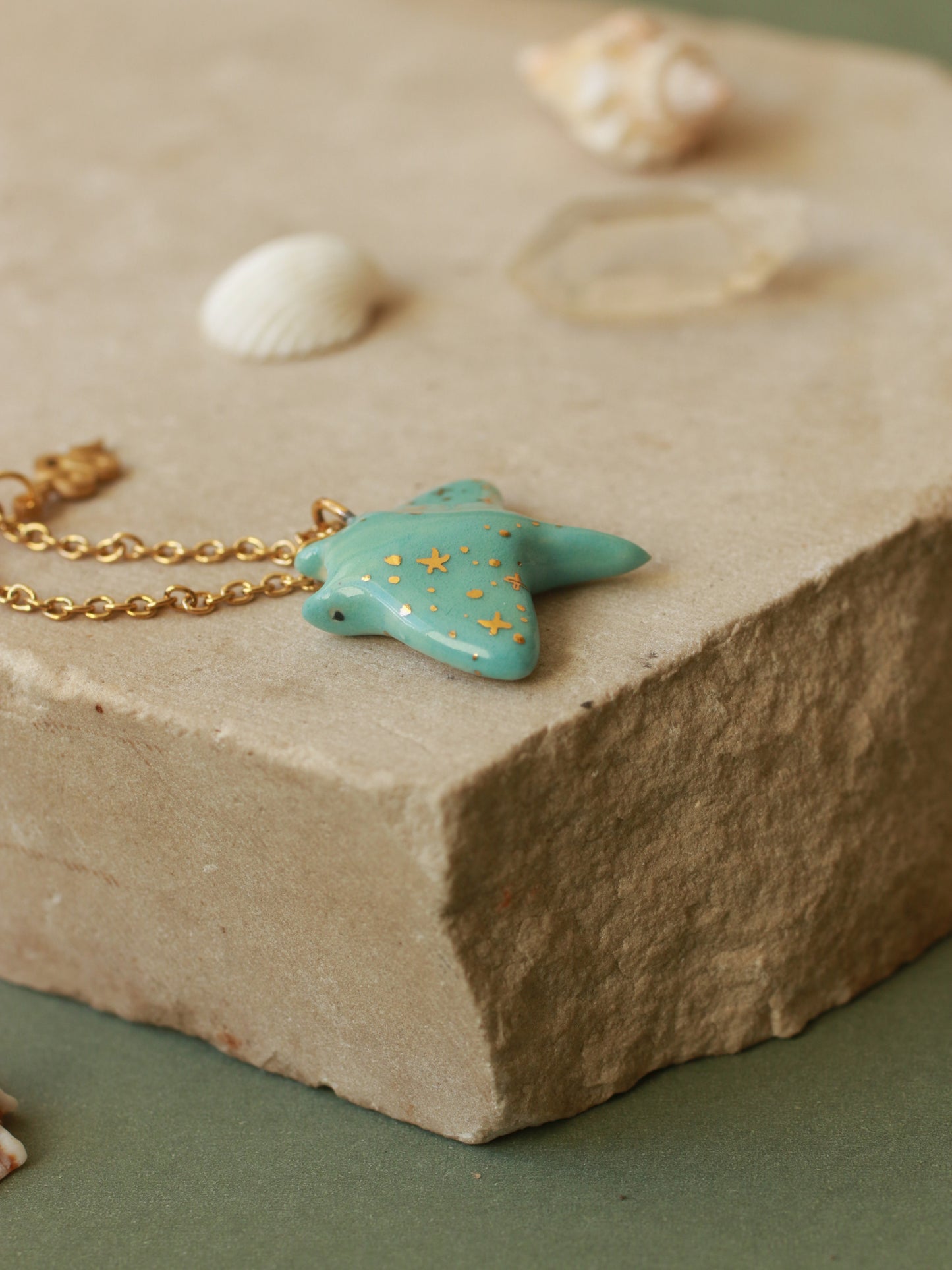 Manta ray necklace