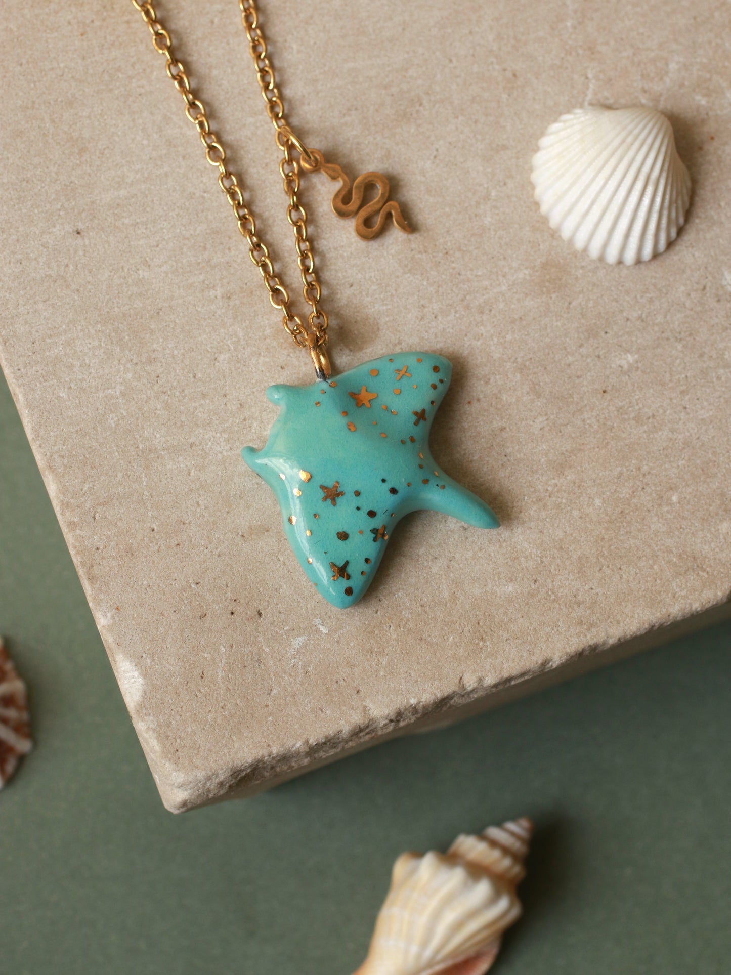 Manta ray necklace