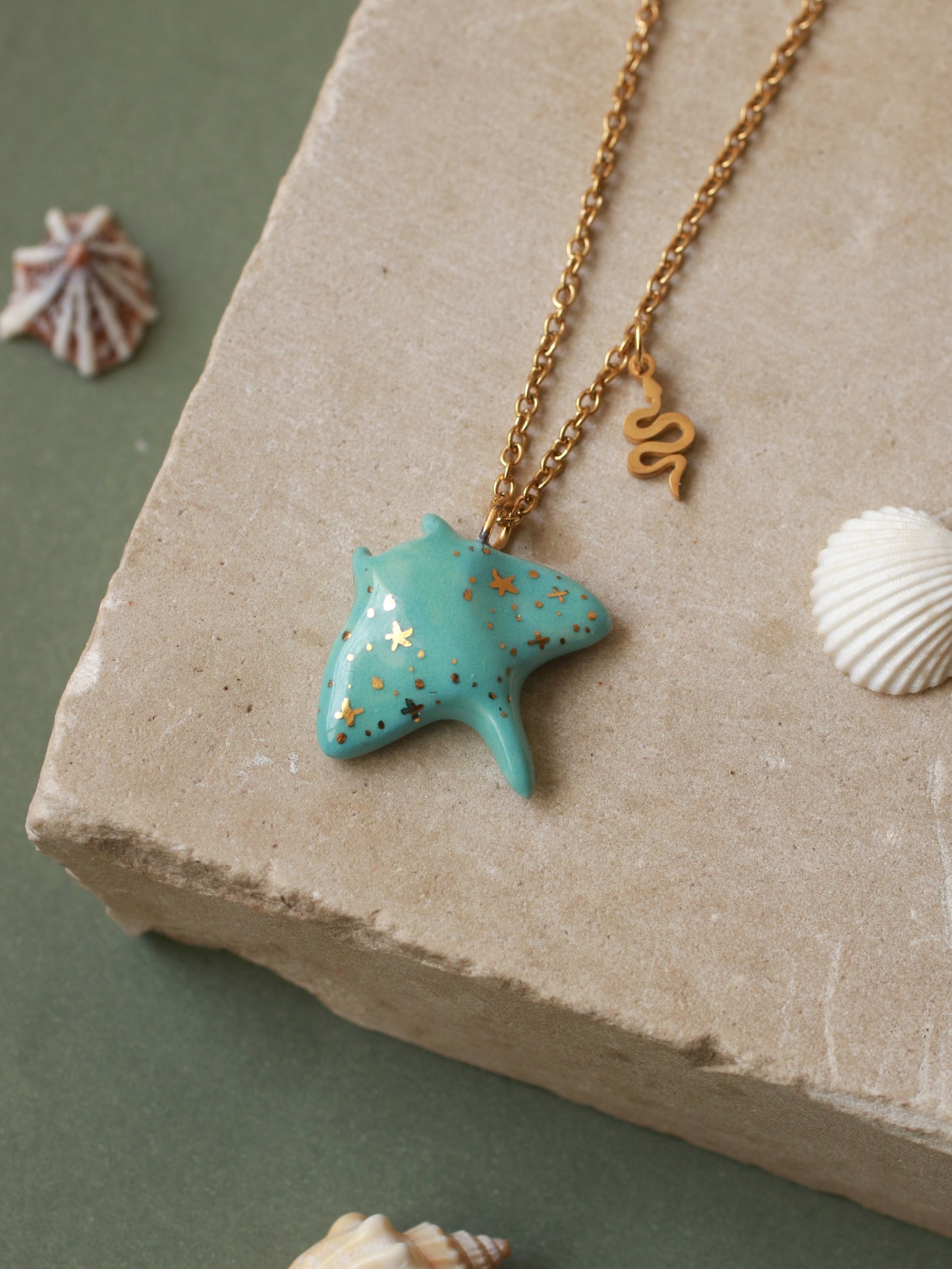 Manta ray necklace