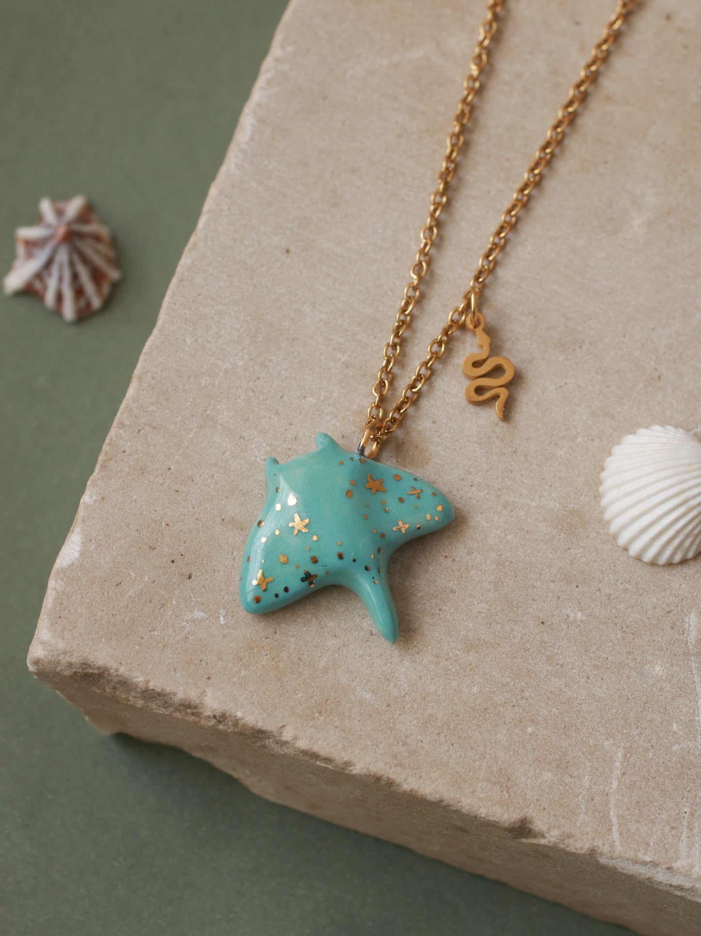 Manta ray necklace