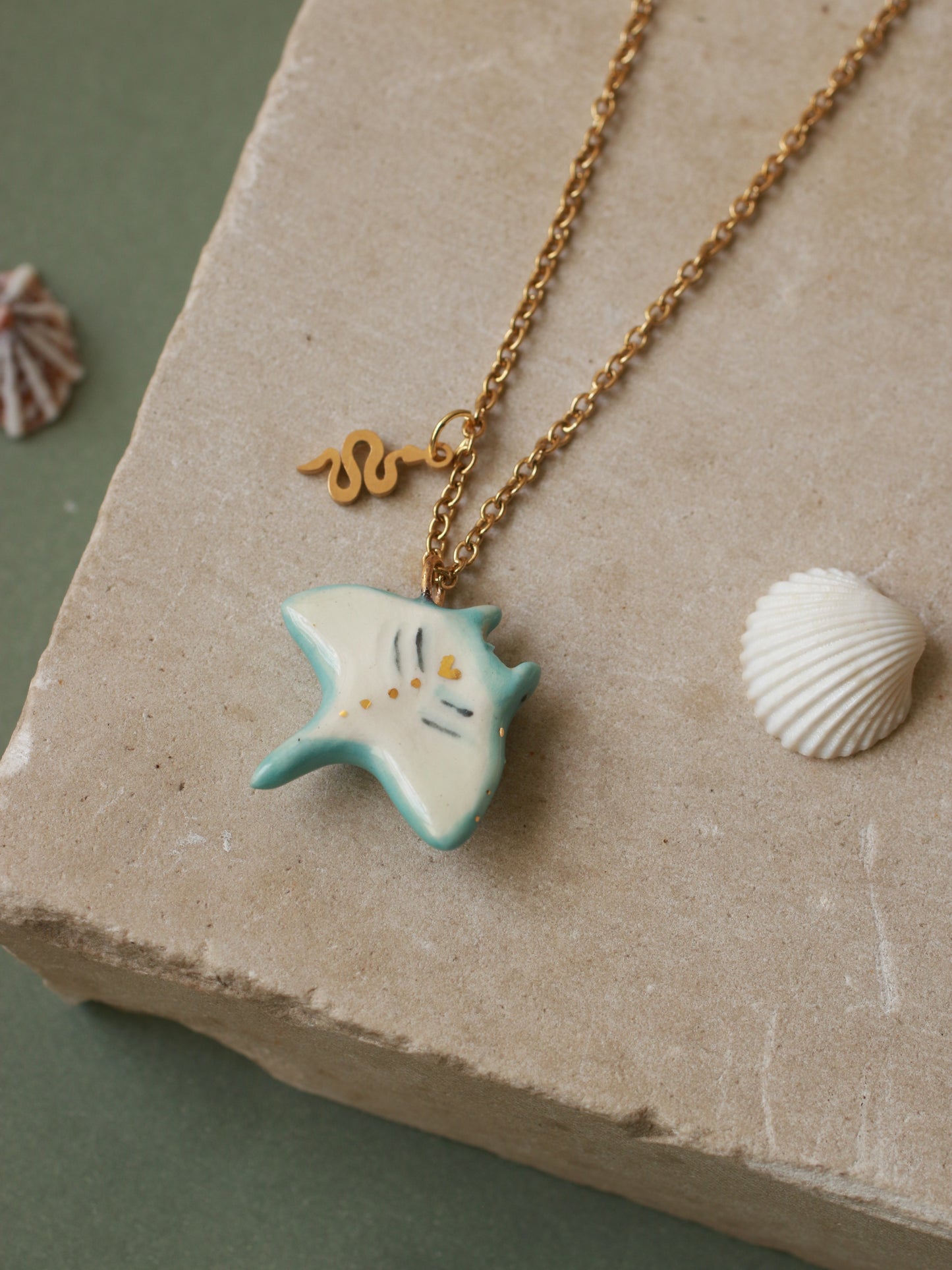 Manta ray necklace