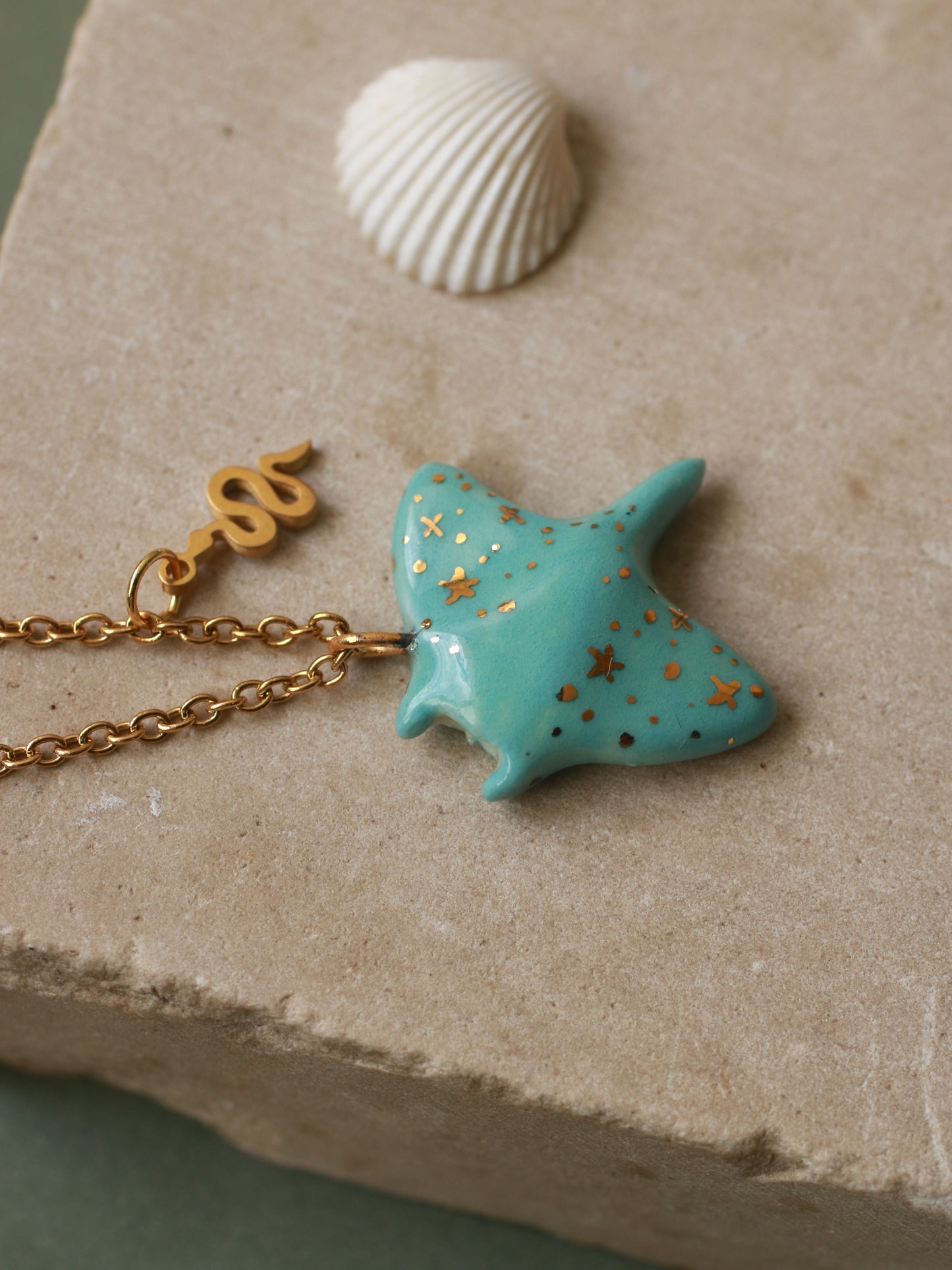 Manta ray necklace