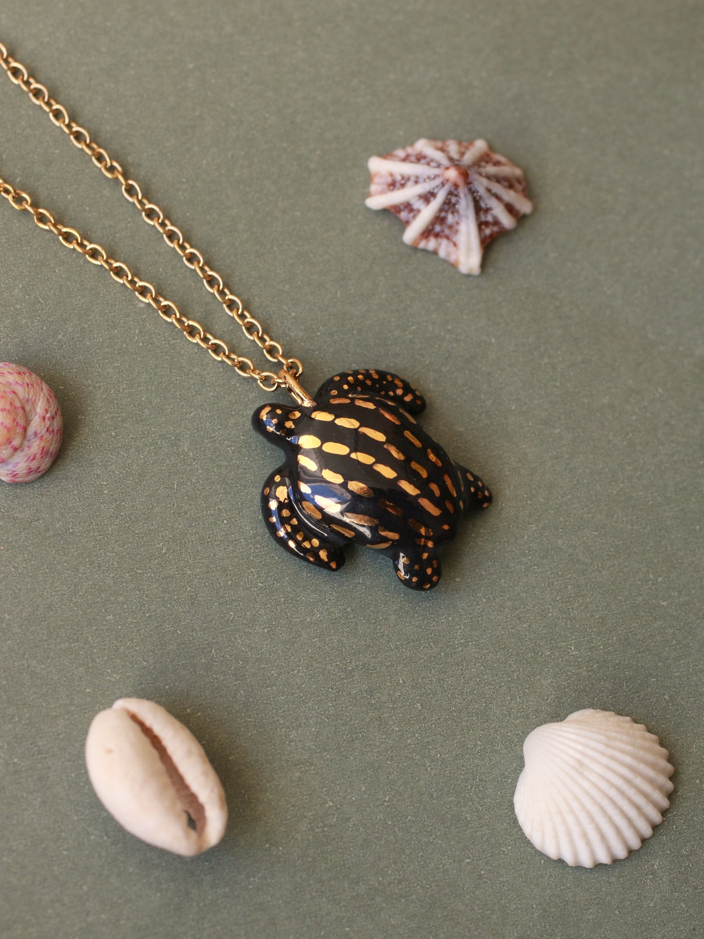 Black sea turtle necklace