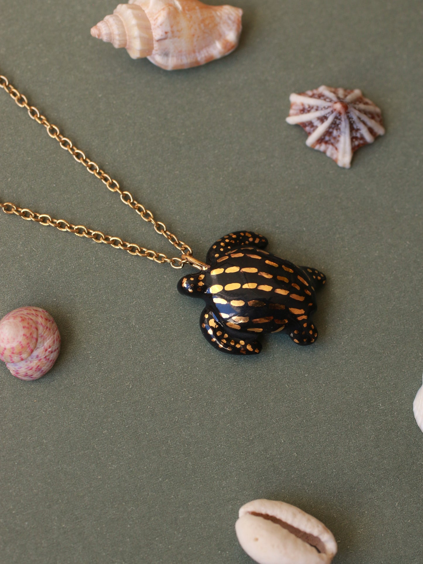 Black sea turtle necklace