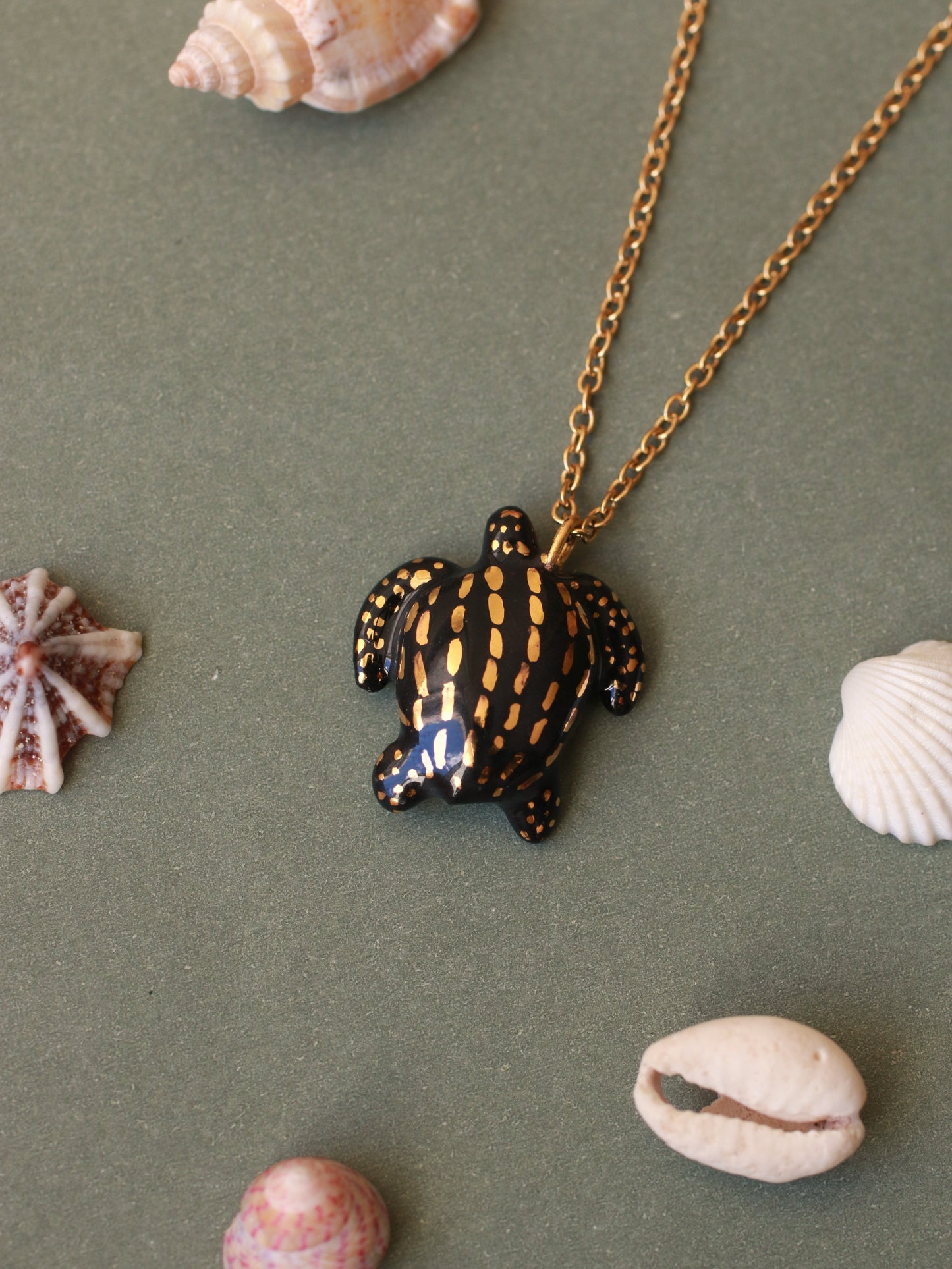 Black sea turtle necklace