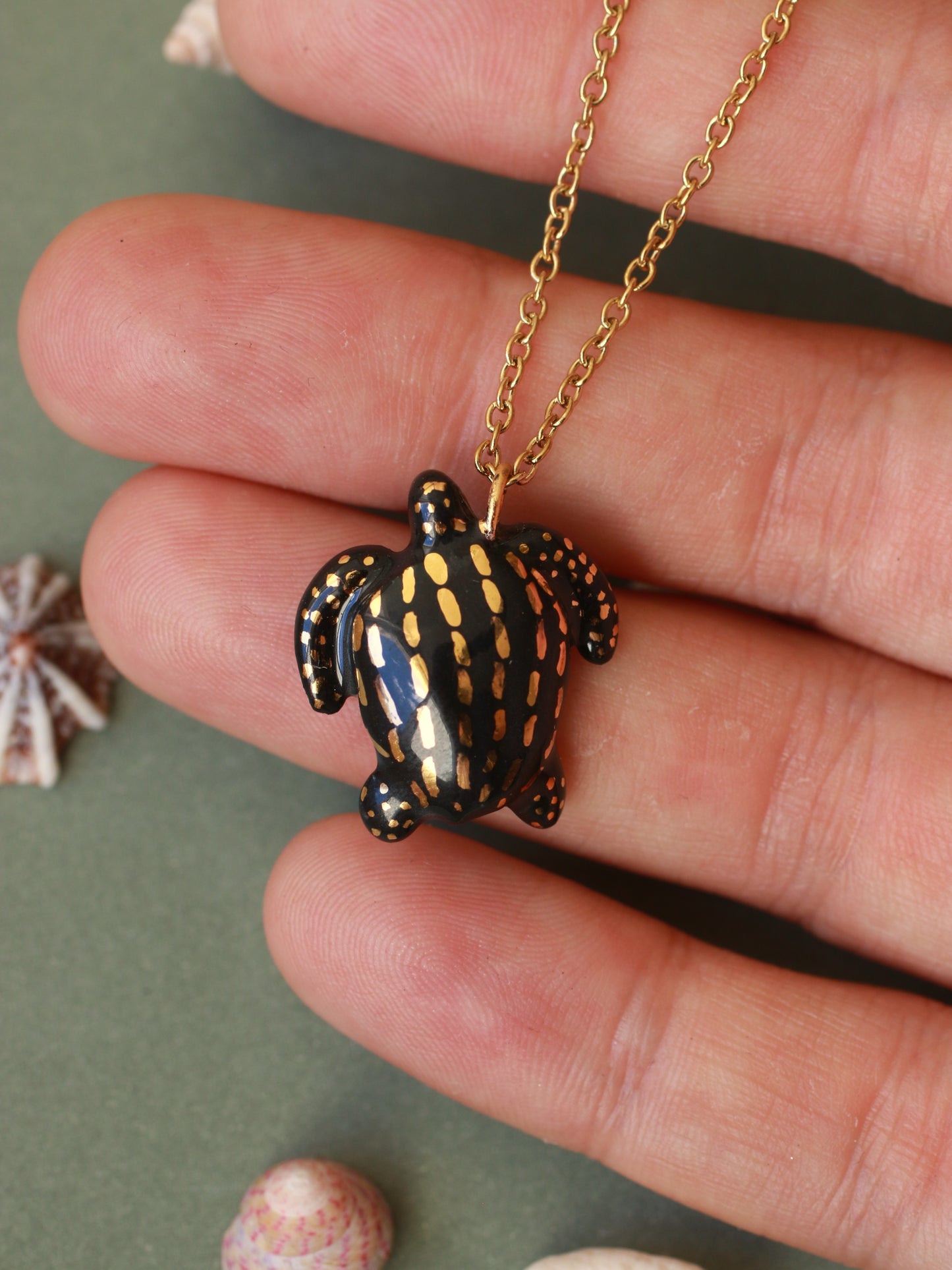 Black sea turtle necklace