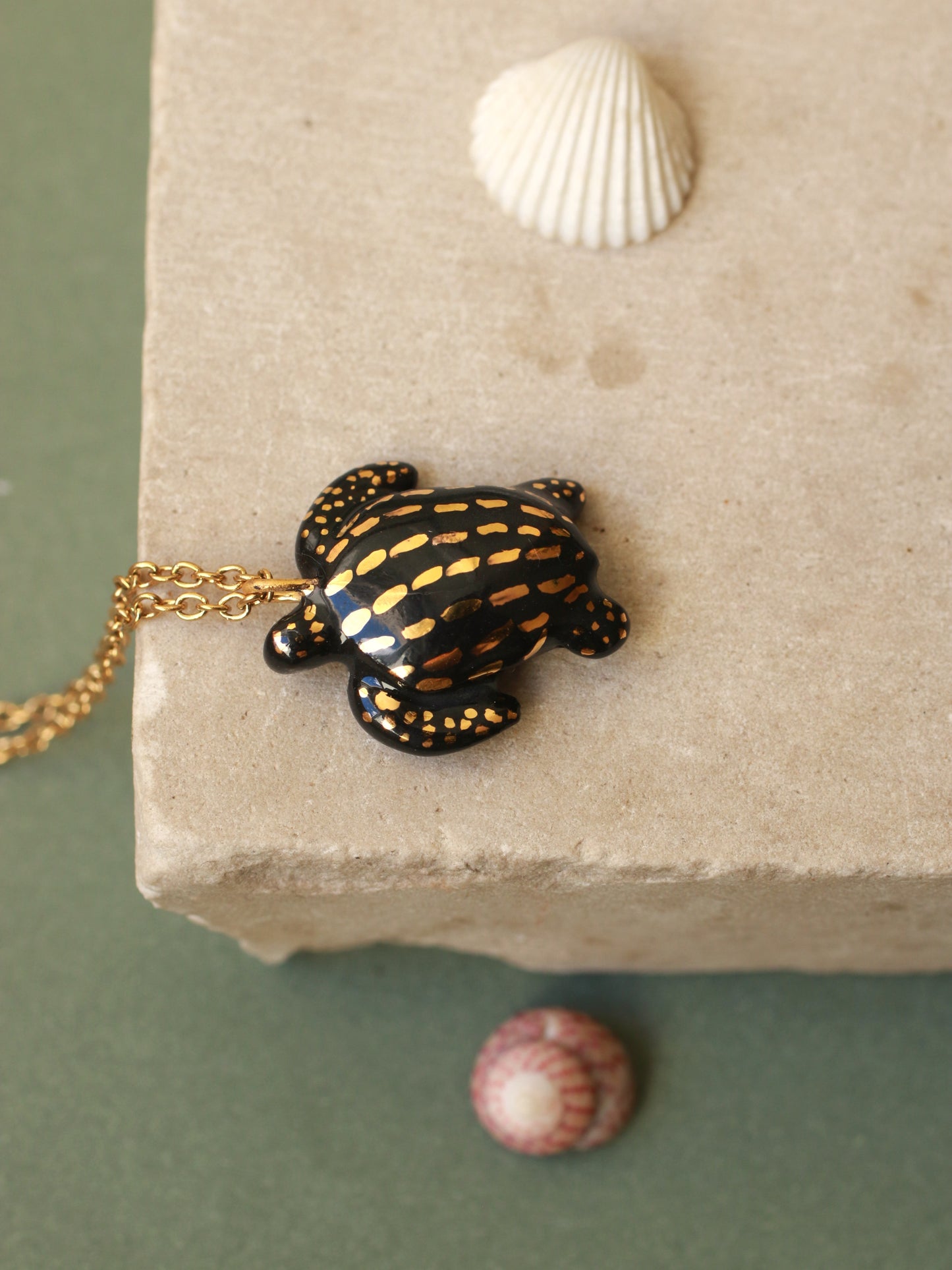 Black sea turtle necklace
