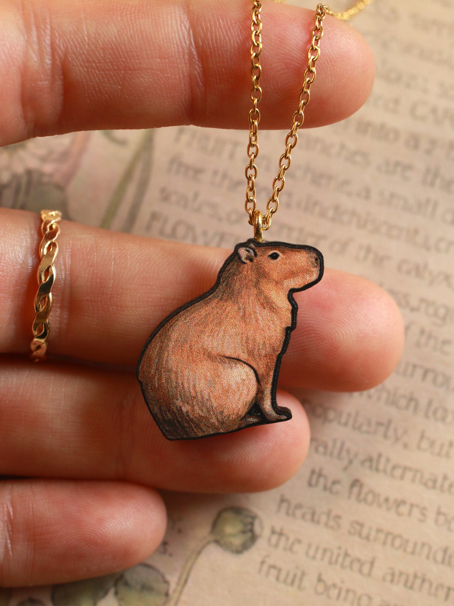 Capybara necklace