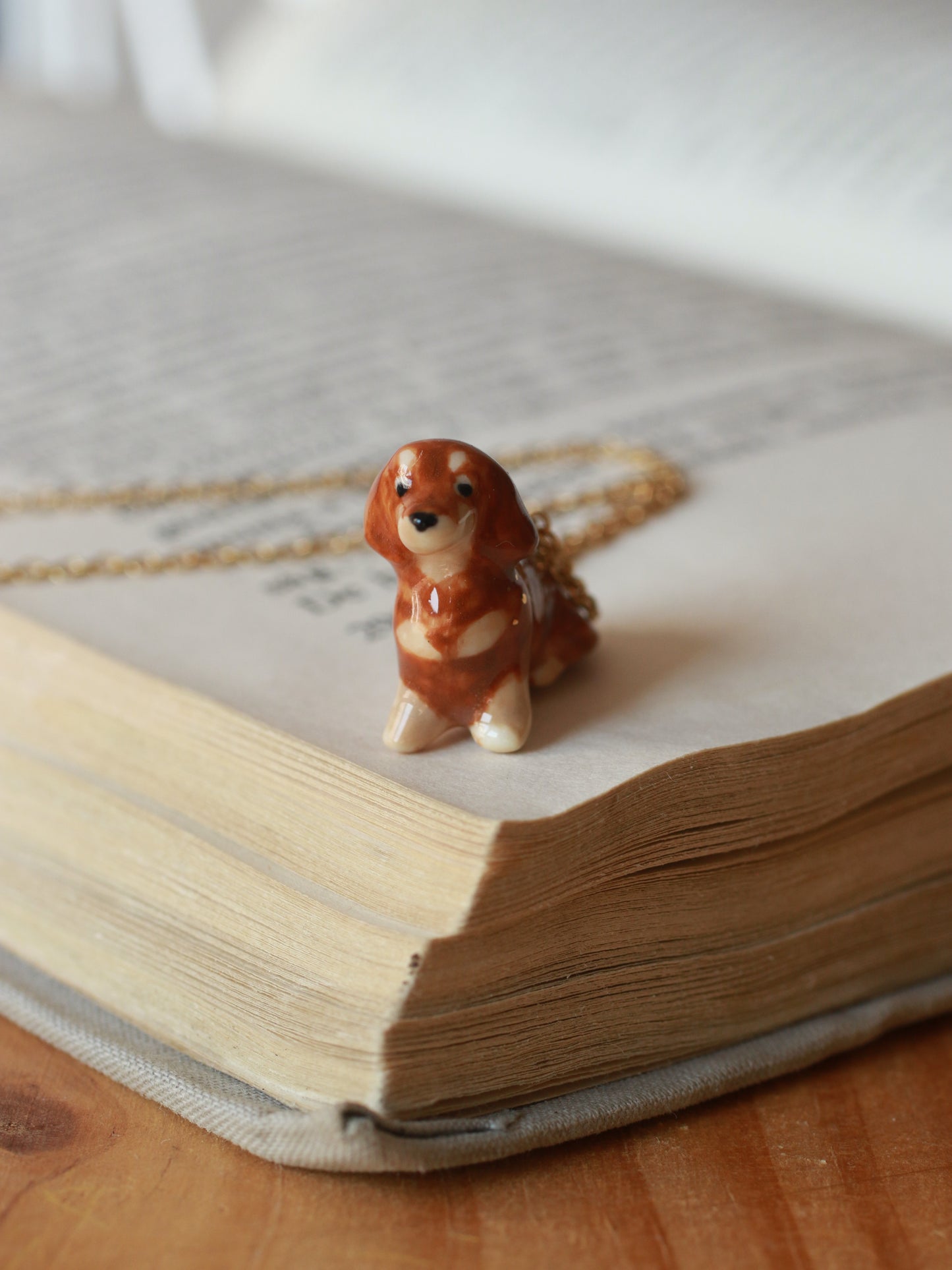 Brown Dachshund necklace