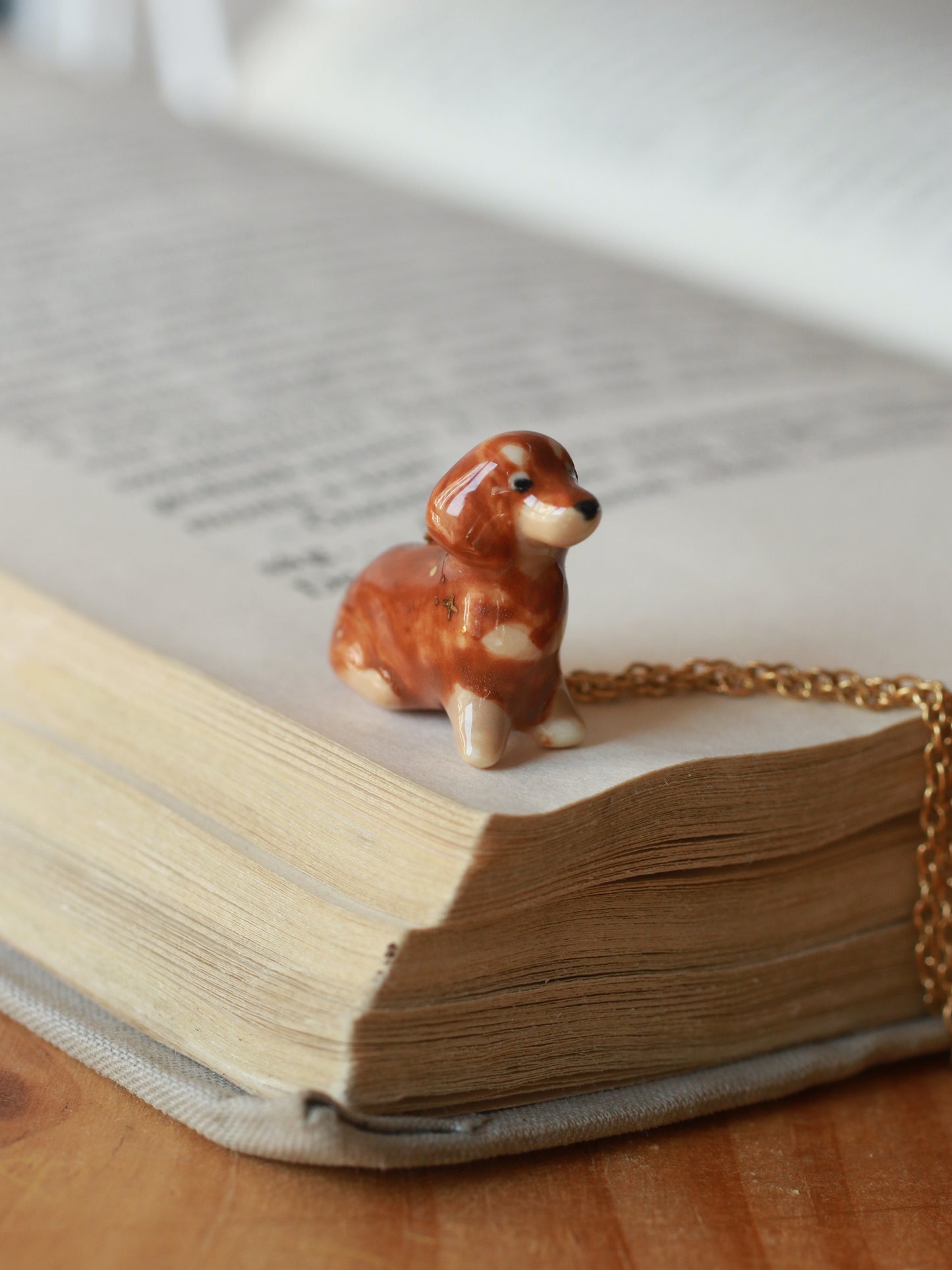 Brown Dachshund necklace
