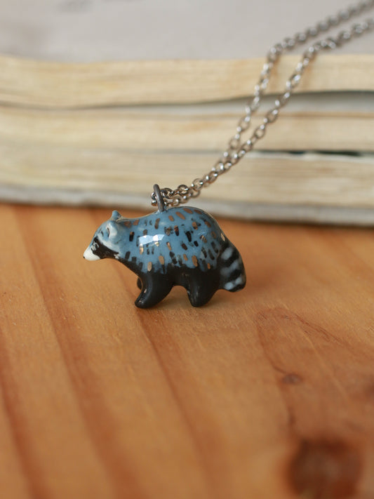 Raccoon necklace