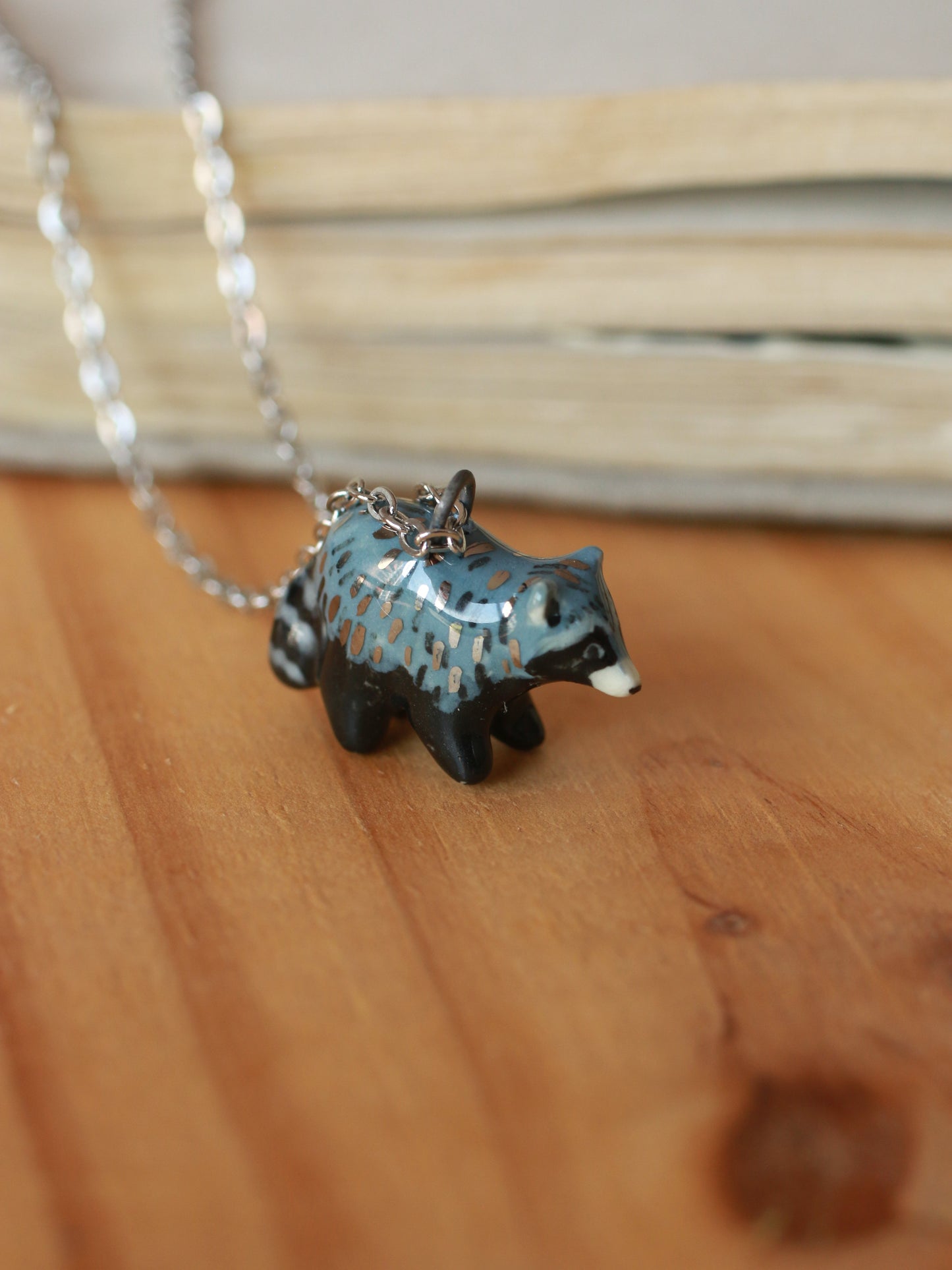 Raccoon necklace