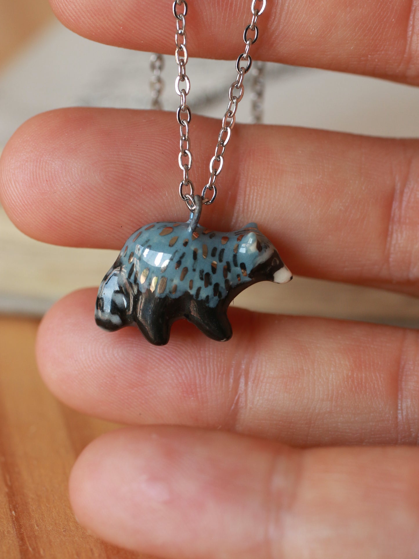 Raccoon necklace
