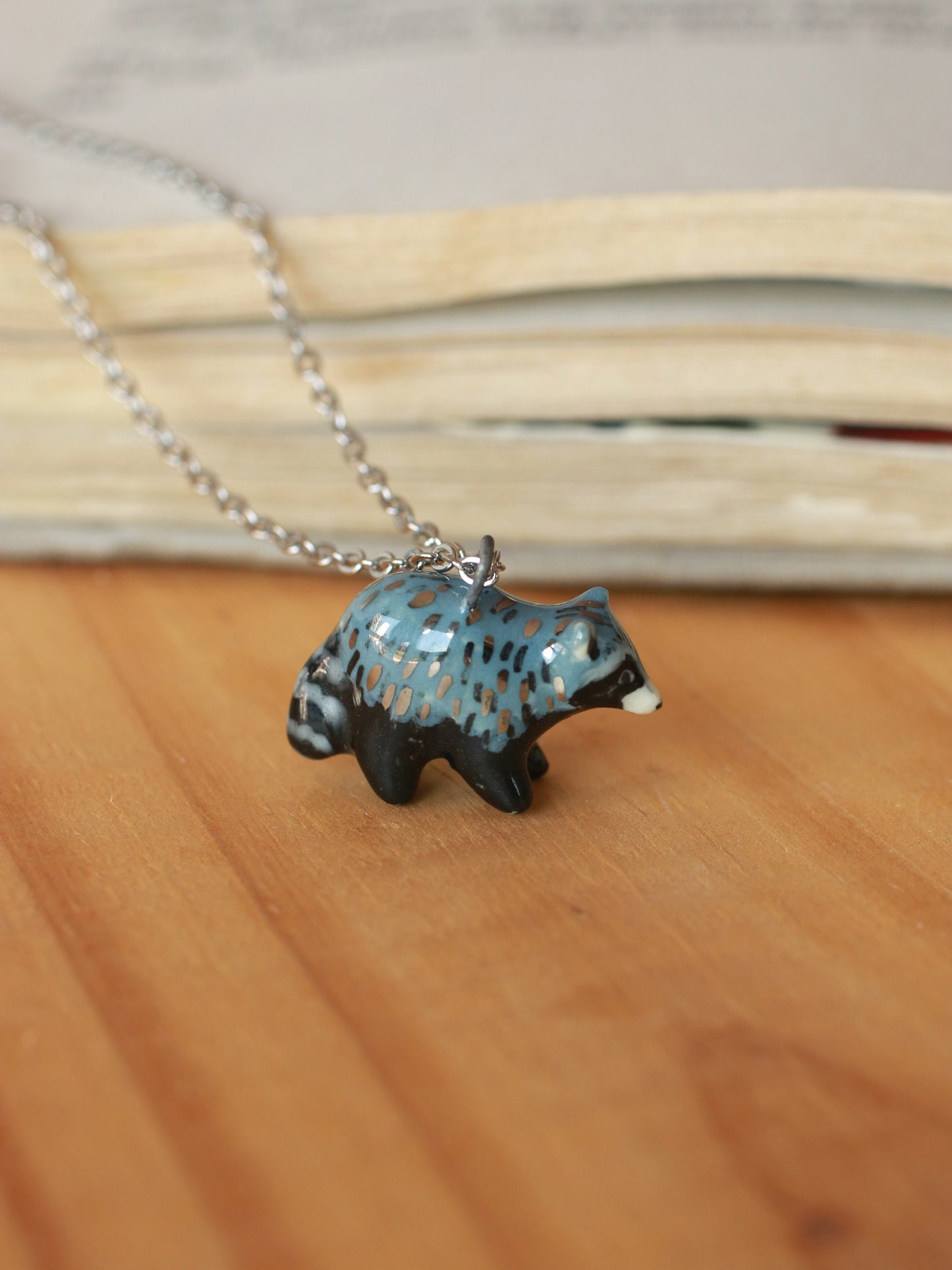 Raccoon necklace