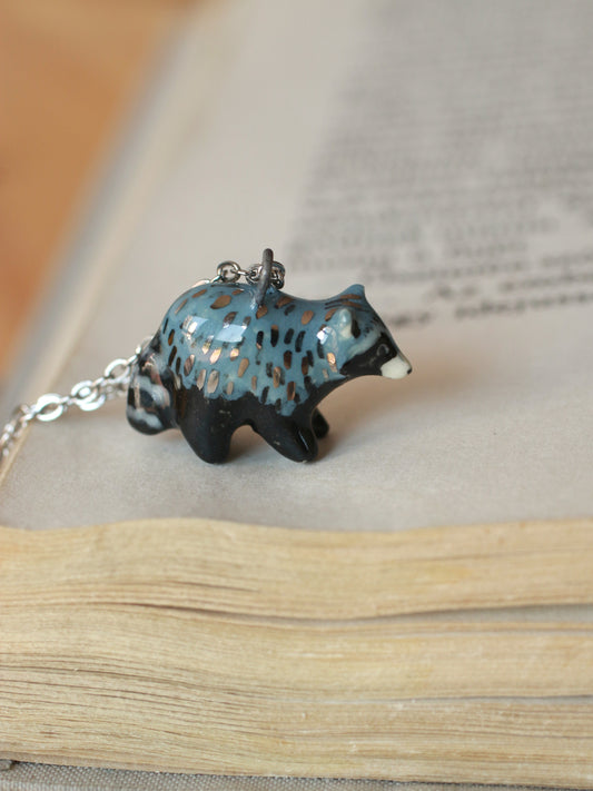 Raccoon necklace