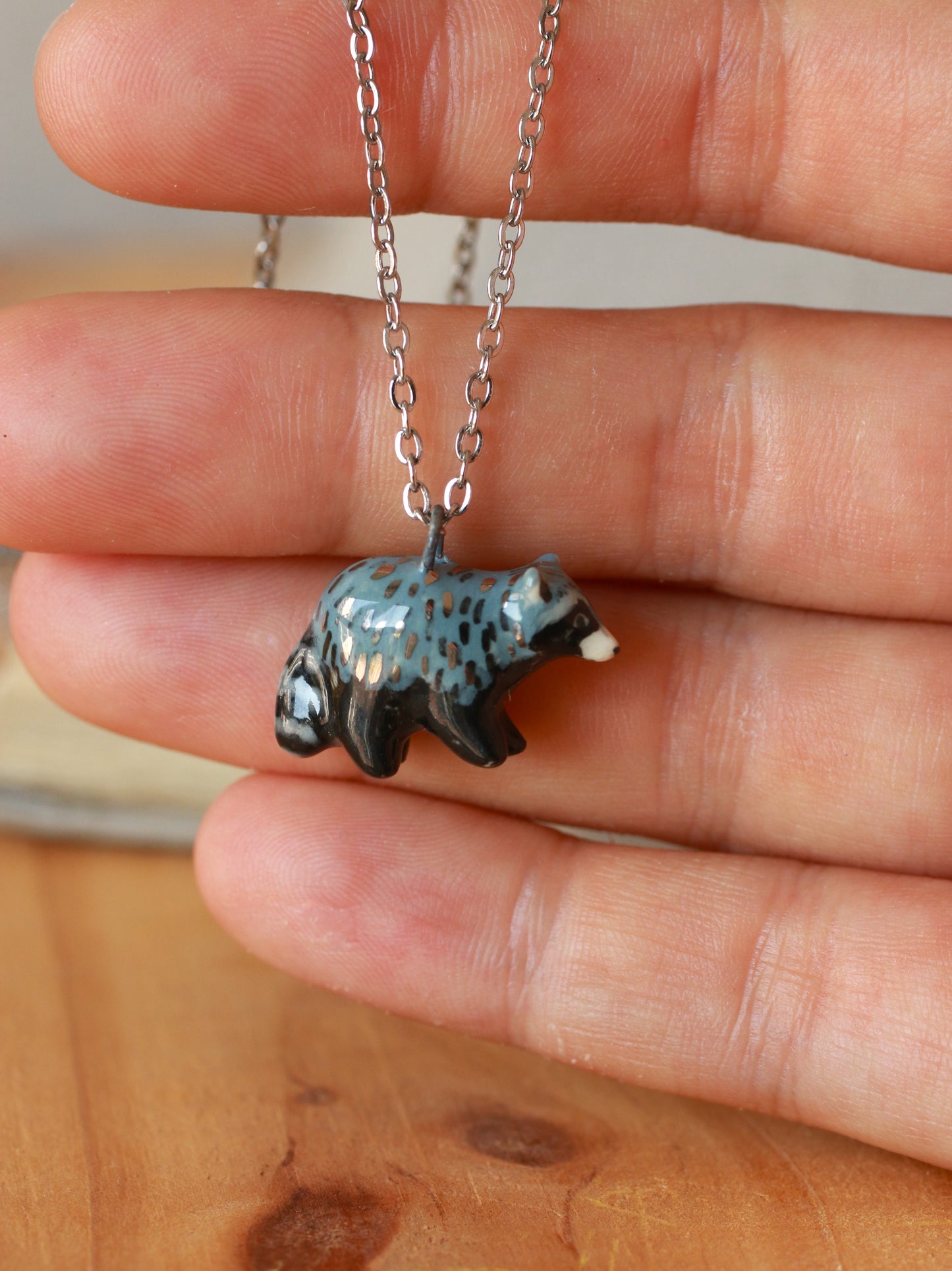 Raccoon necklace