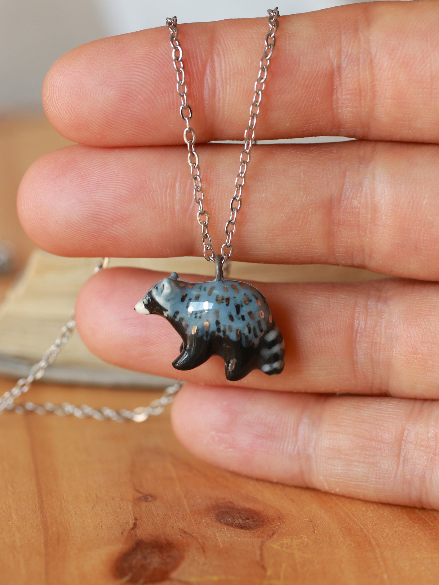 Raccoon necklace