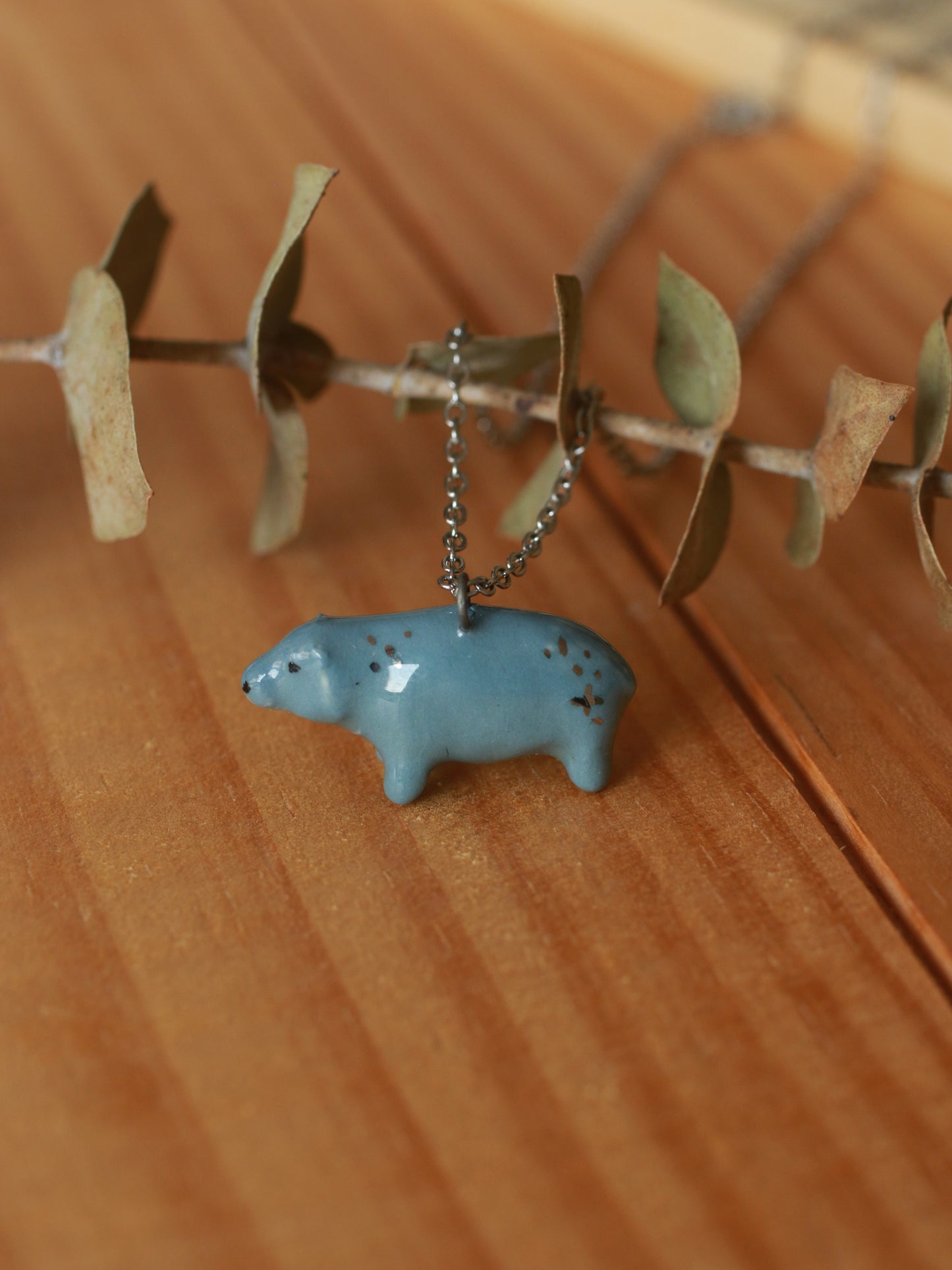 Hippopotamus necklace