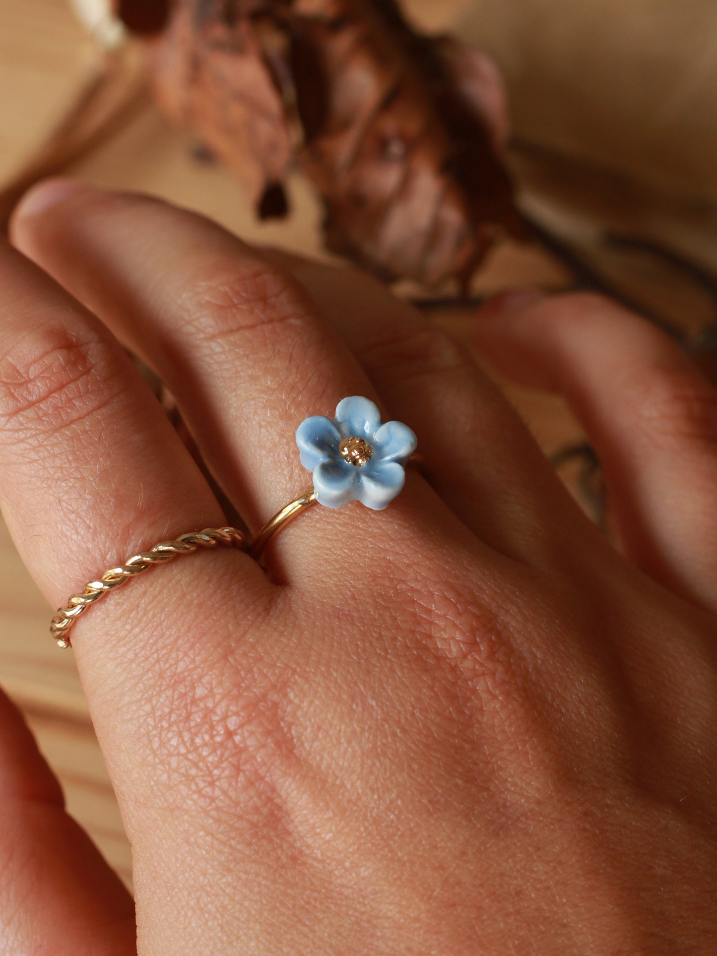 Forget me not flower ring