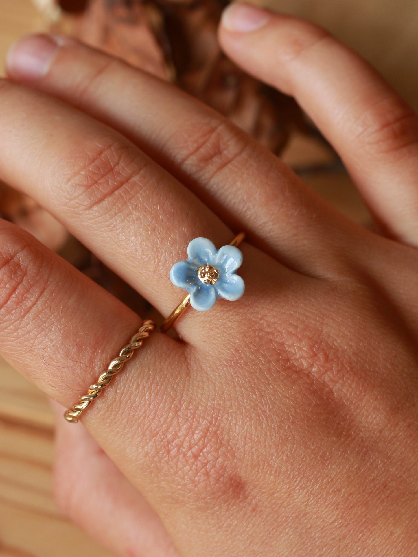 Forget me not flower ring