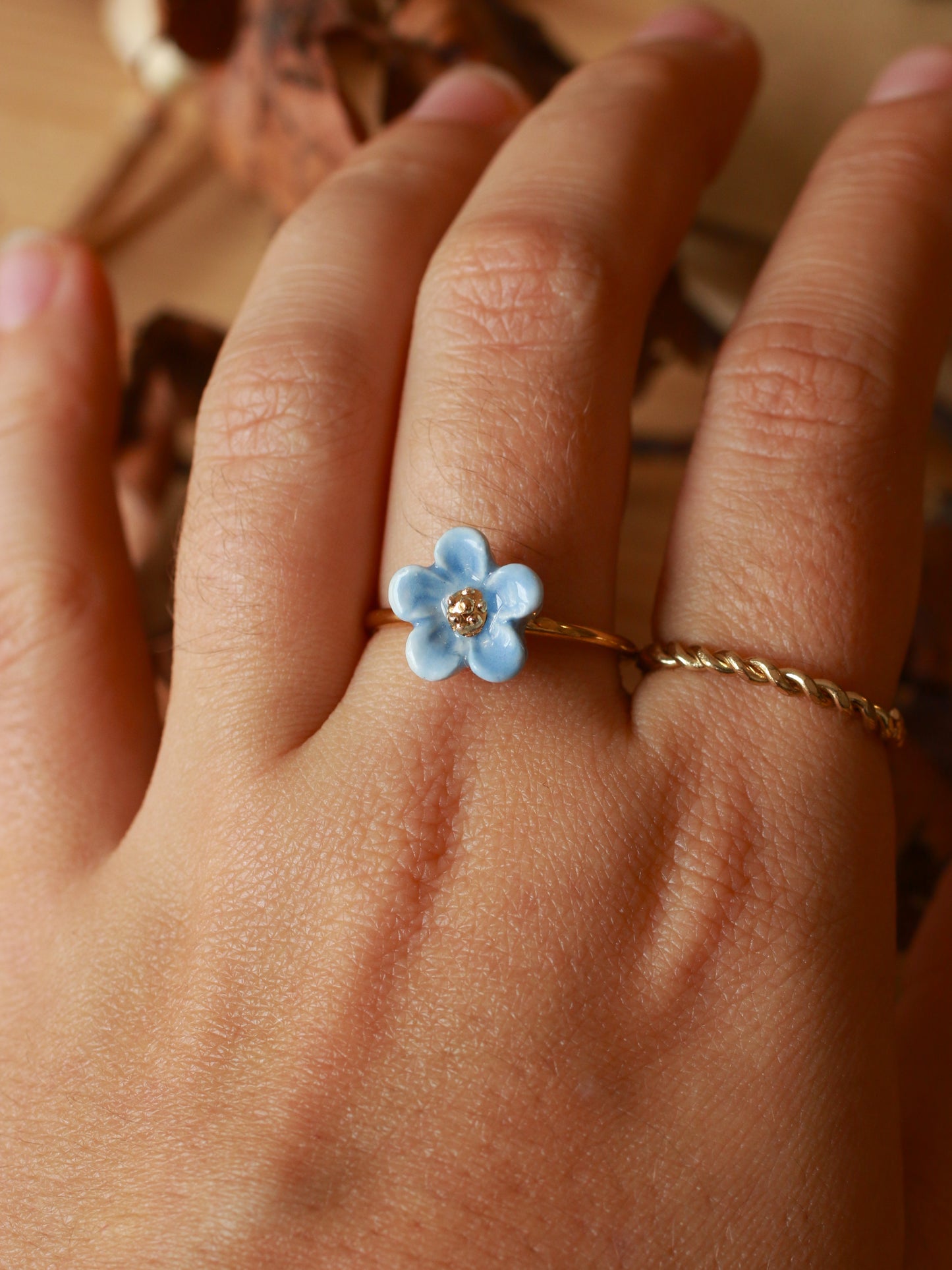 Forget me not flower ring