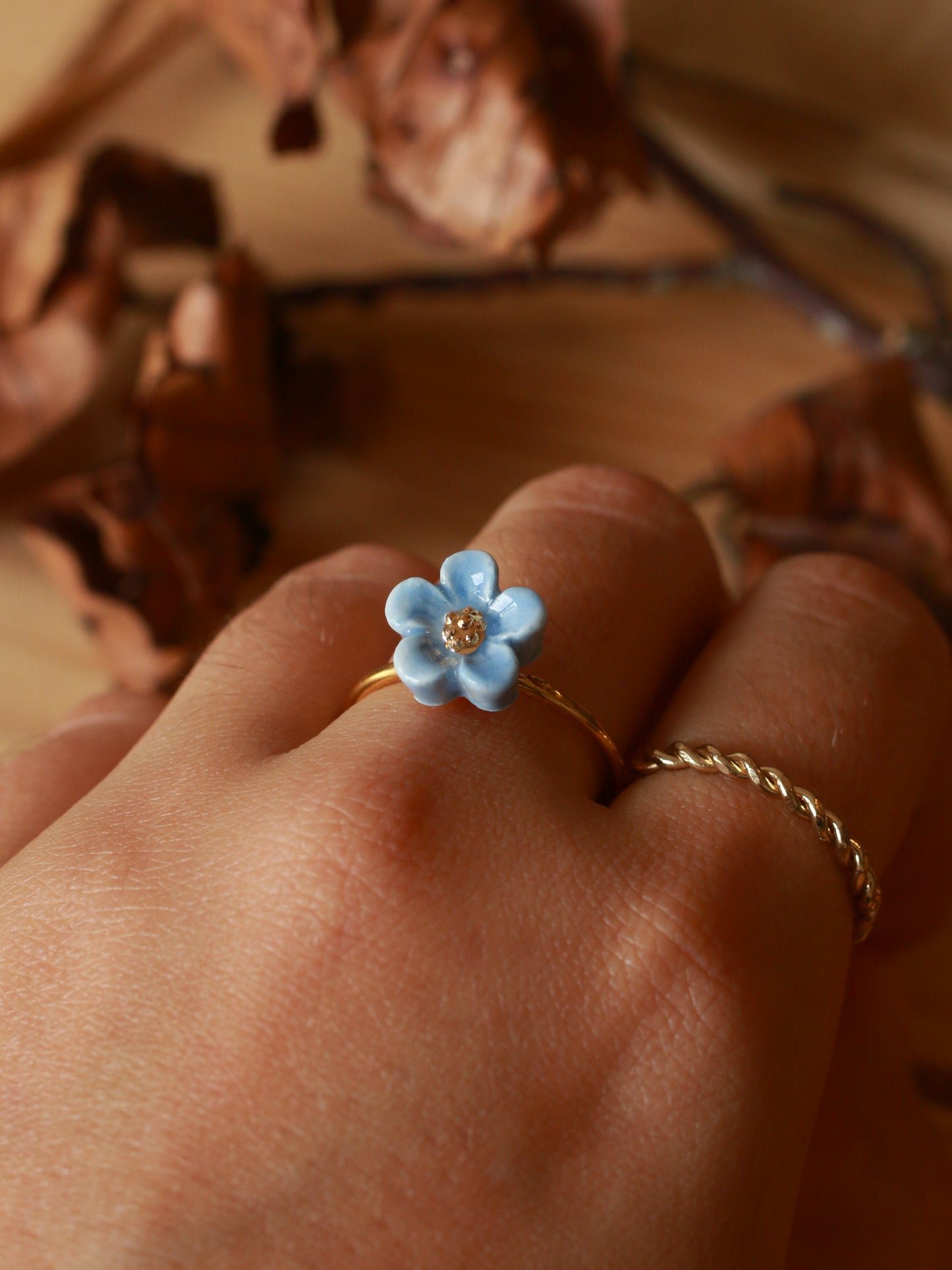 Forget me not flower ring