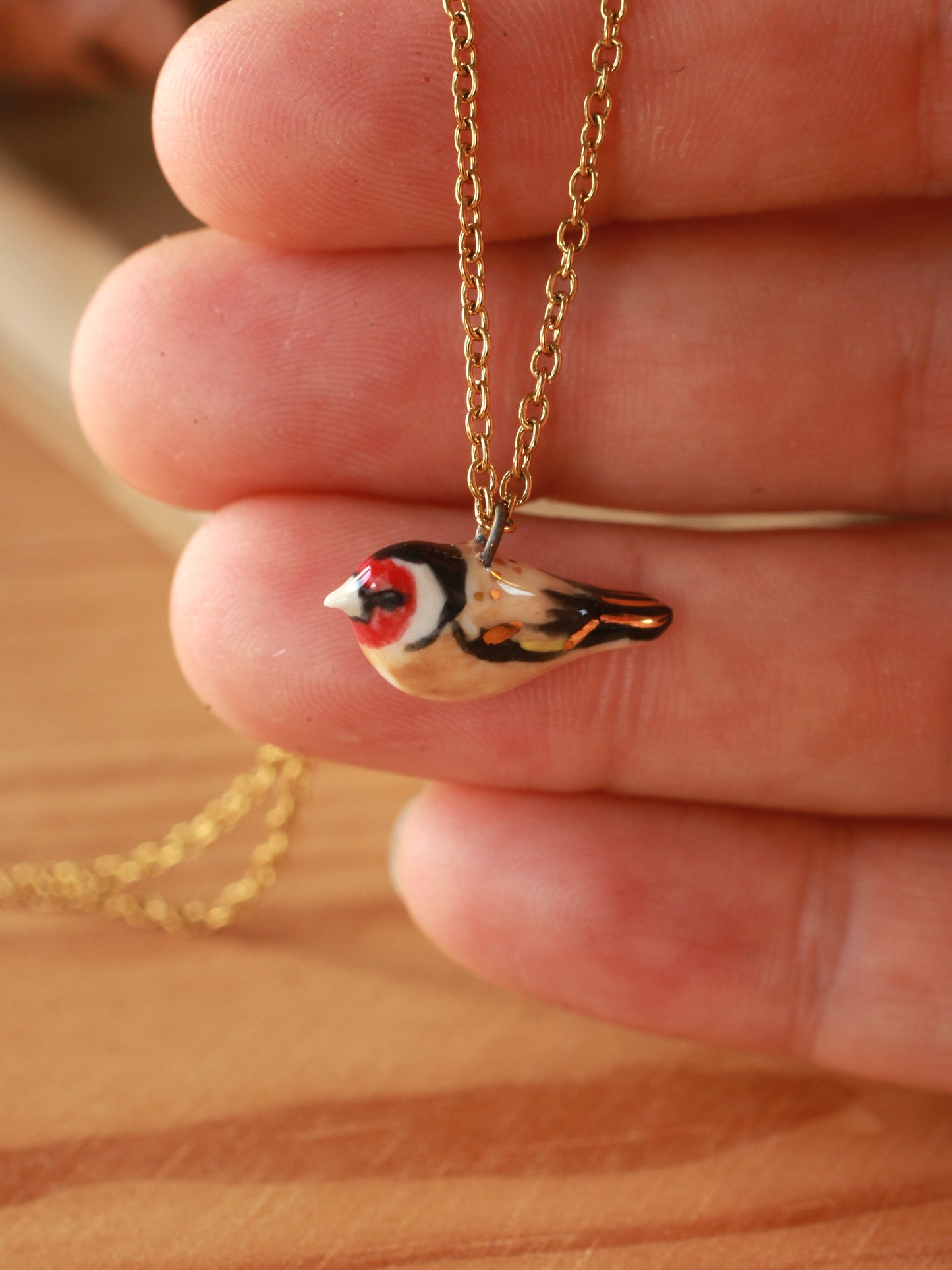 Goldfinch necklace