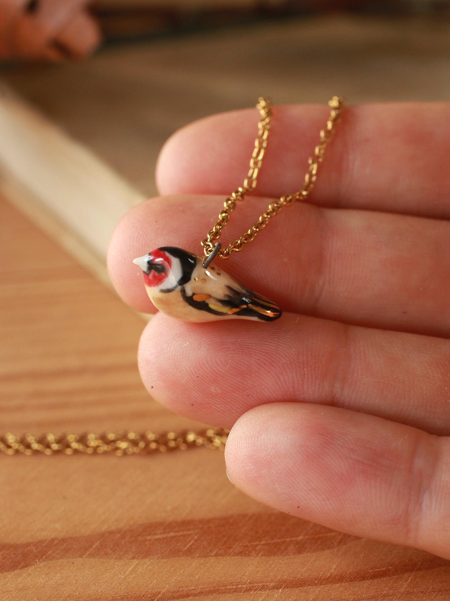 Goldfinch necklace