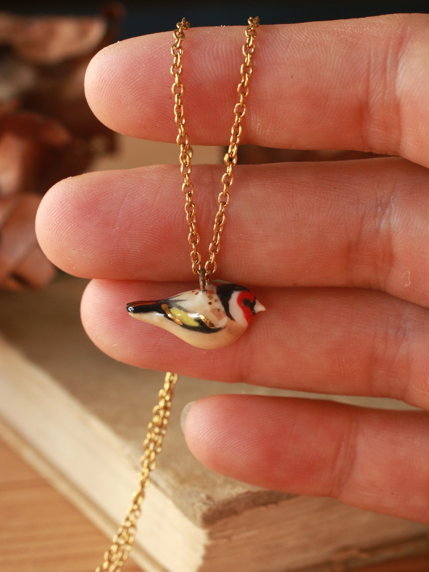 Goldfinch necklace