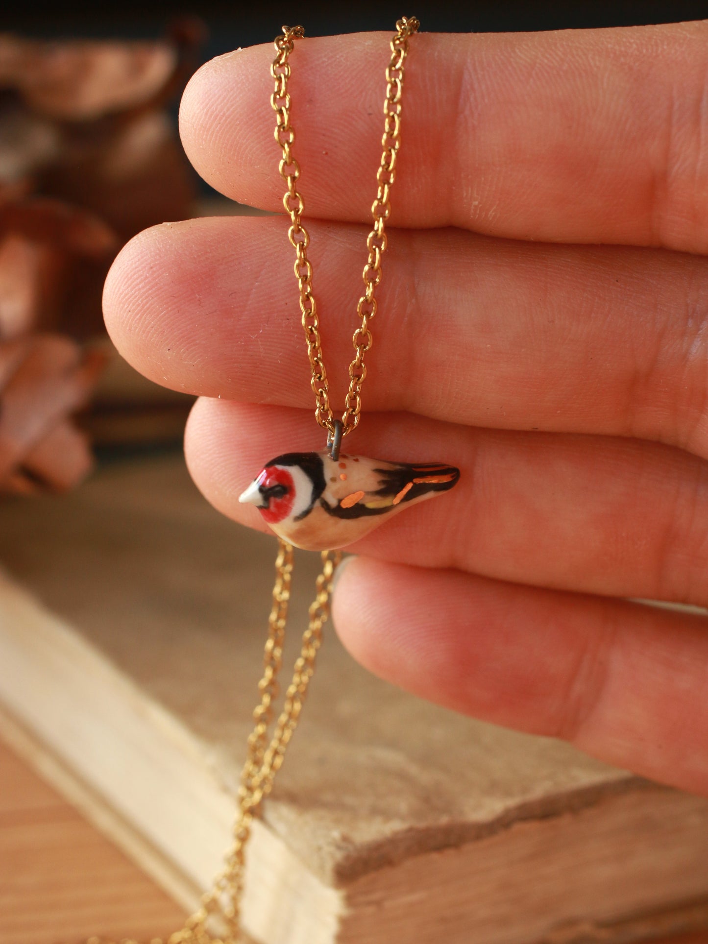 Goldfinch necklace