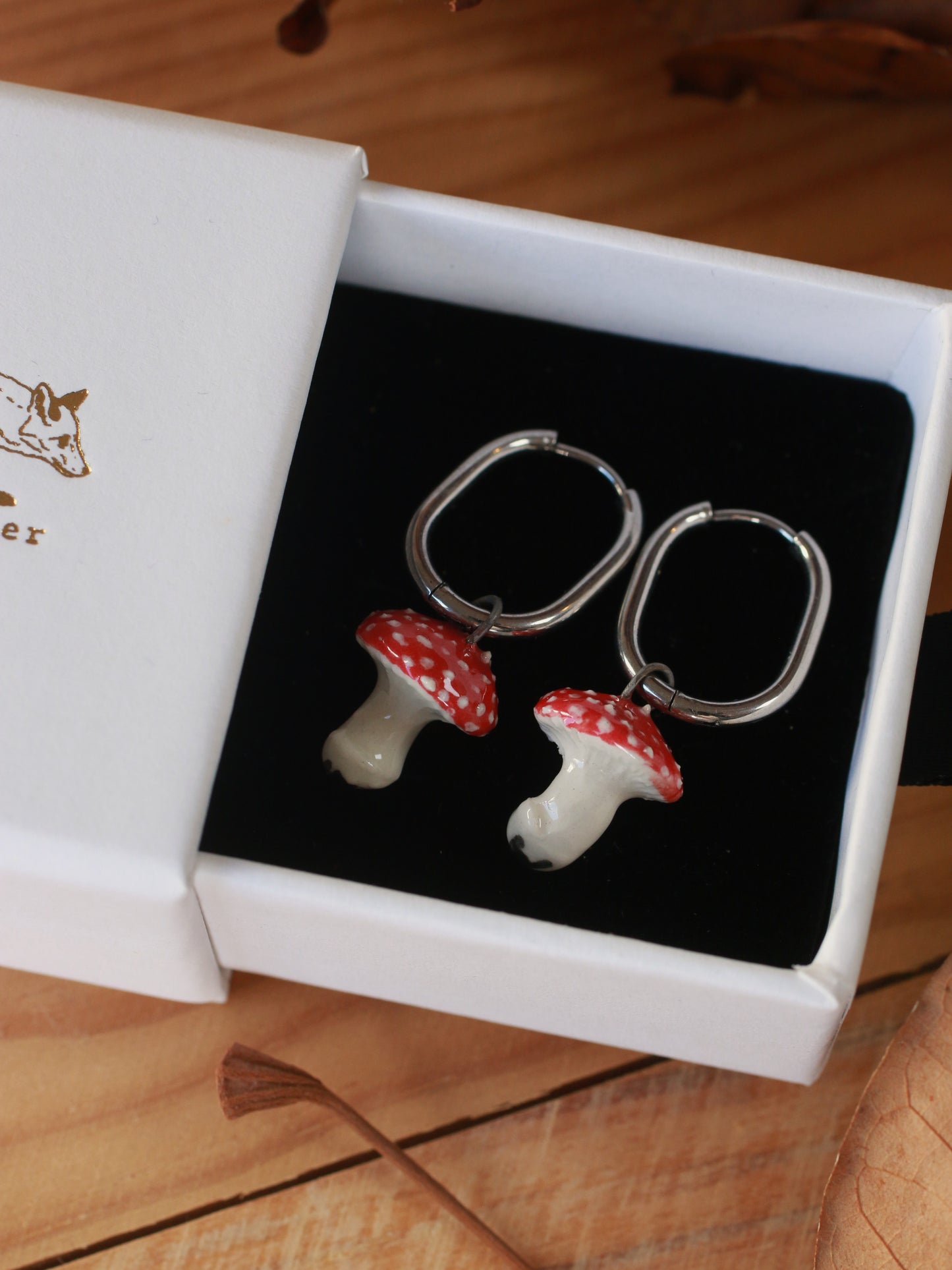 Fly-agaric Mushroom earrings