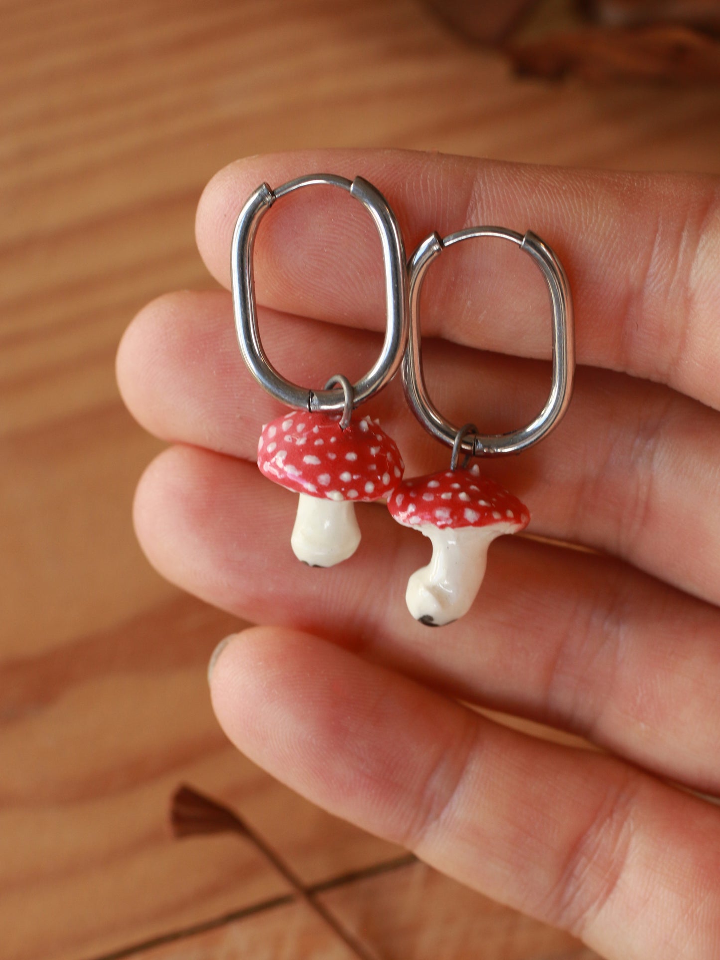 Fly-agaric Mushroom earrings