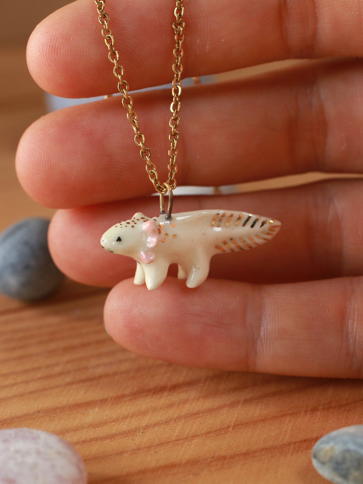 Axolotl necklace