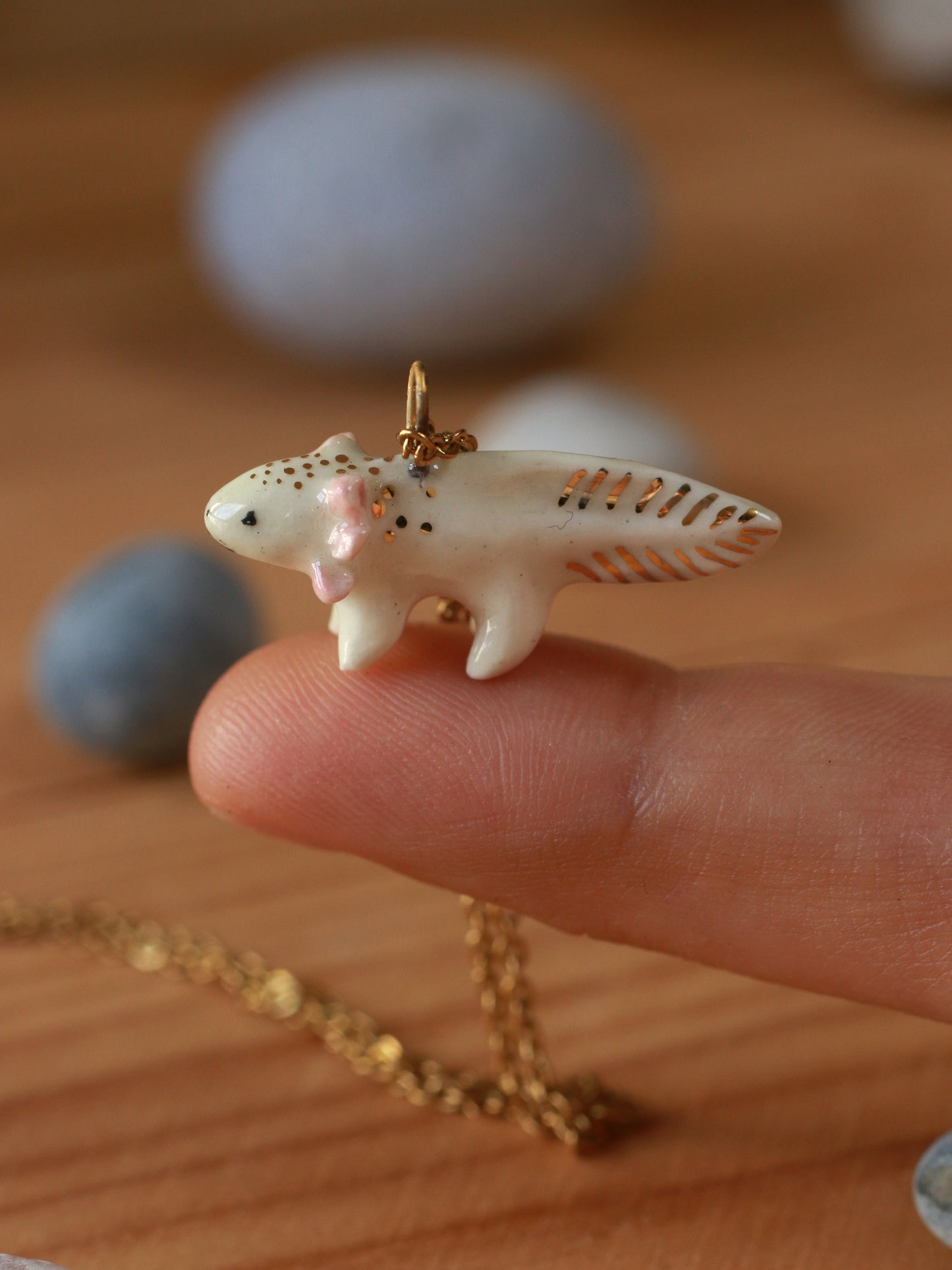 Axolotl necklace