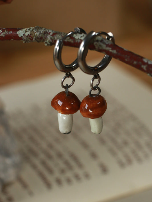 Mushroom earrings