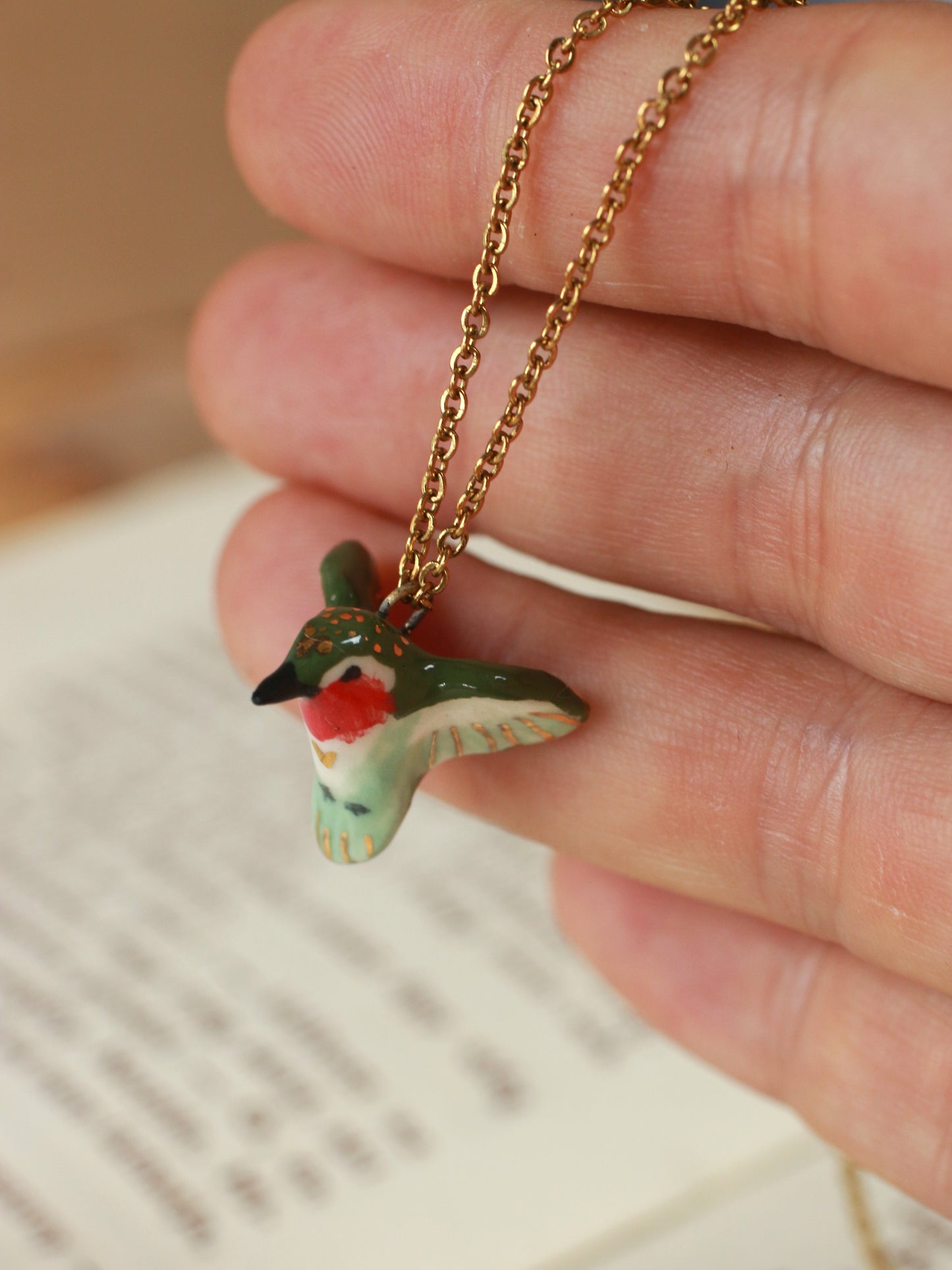 Hummingbird necklace