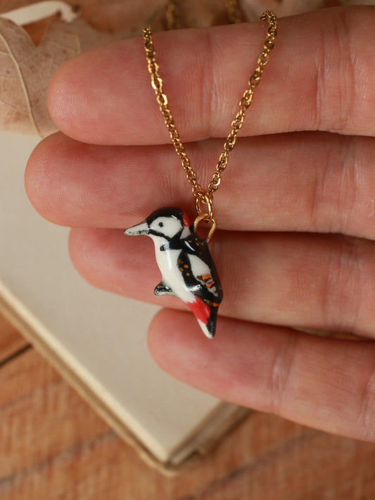 Woodpecker necklace