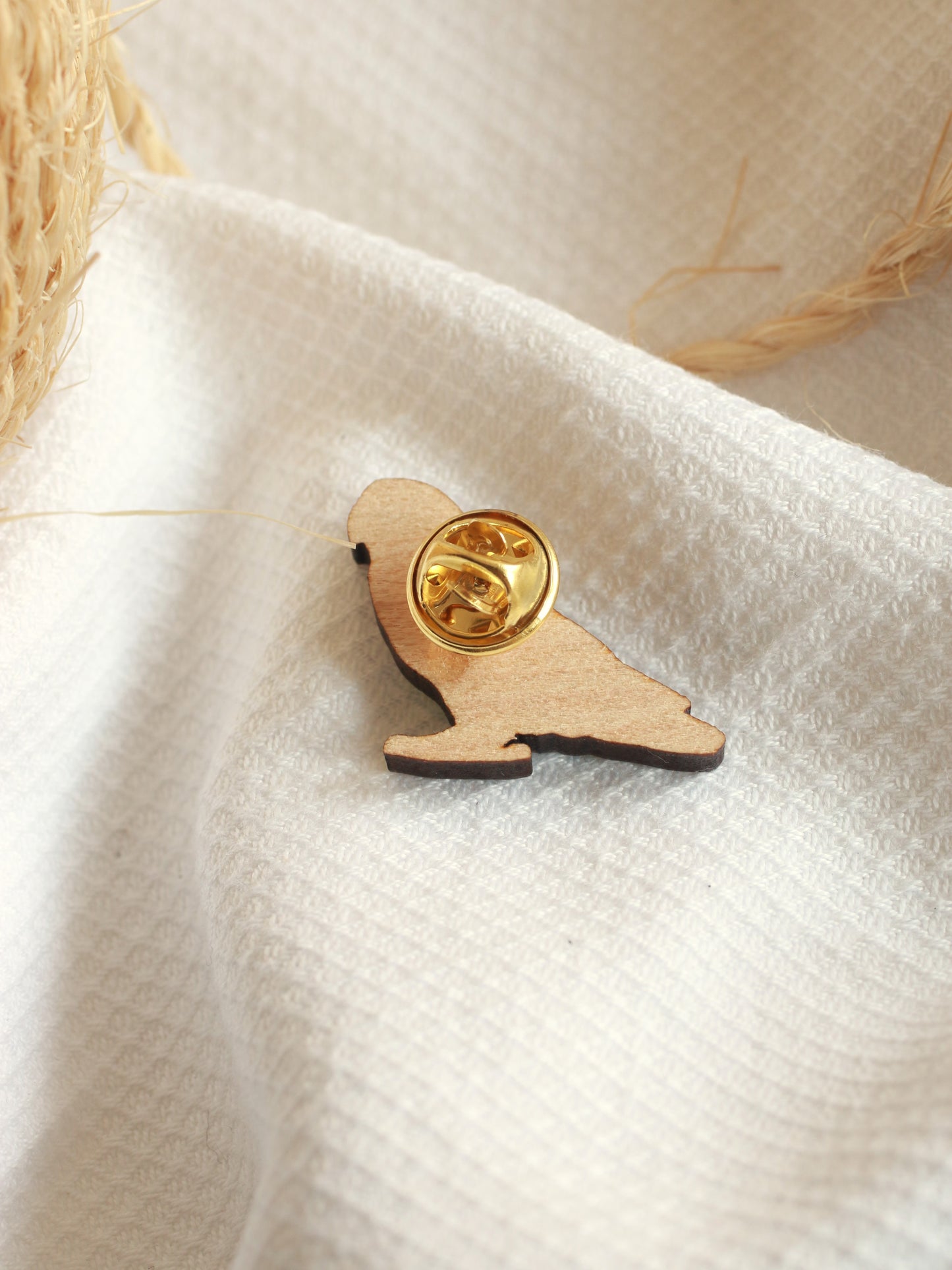 Rosy-faced lovebird pin - parrot brooch