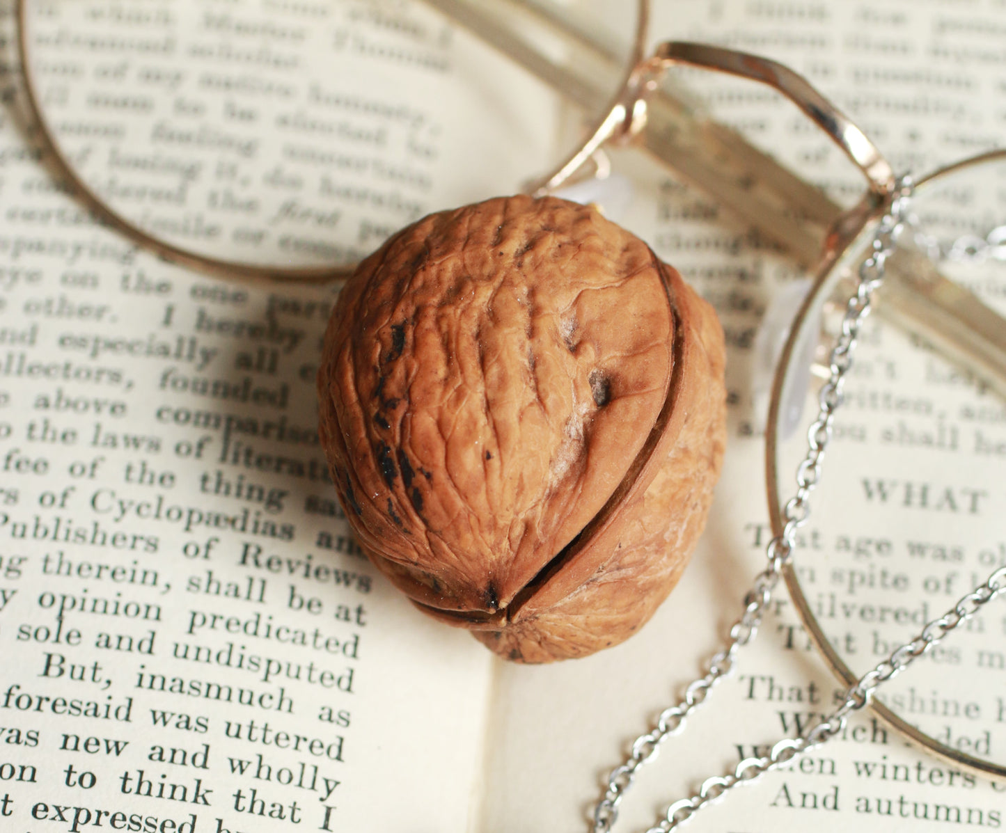 Walnut box -Reserved for Vanessa - Only sold together with a figure or necklace as an extra