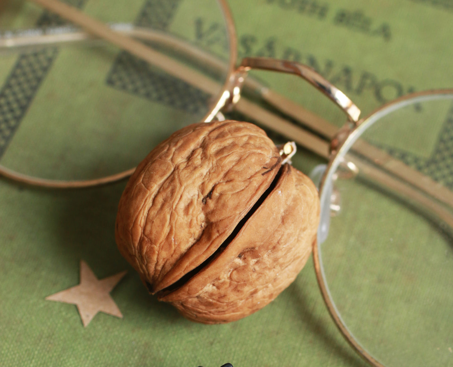 Walnut box -Reserved for Vanessa - Only sold together with a figure or necklace as an extra