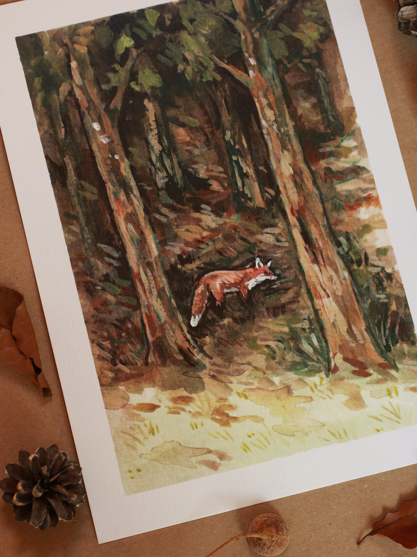 Fox in the forest - A5 art print