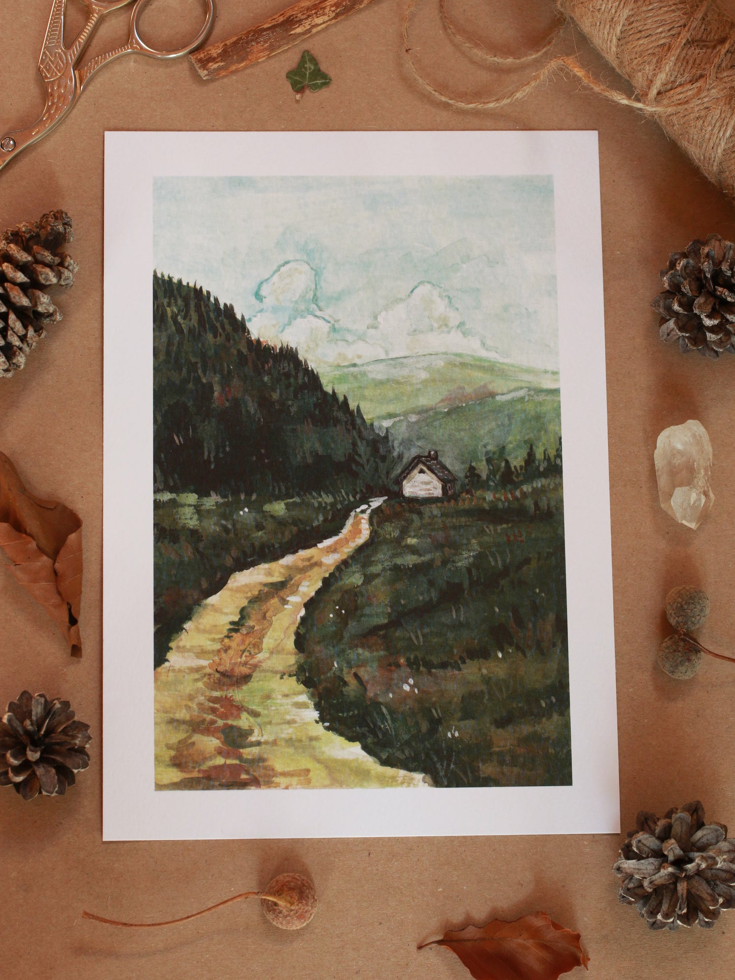 House in the mountains - A5 art print
