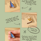 Nuthatch pin - wooden bird pin