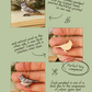 Crested tit necklace - wooden bird pendant