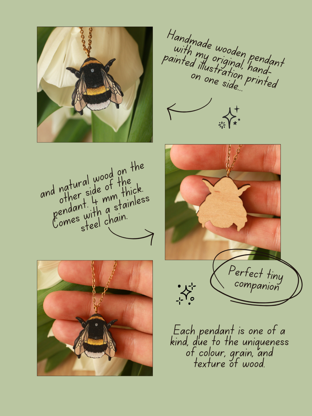 Bumblebee necklace